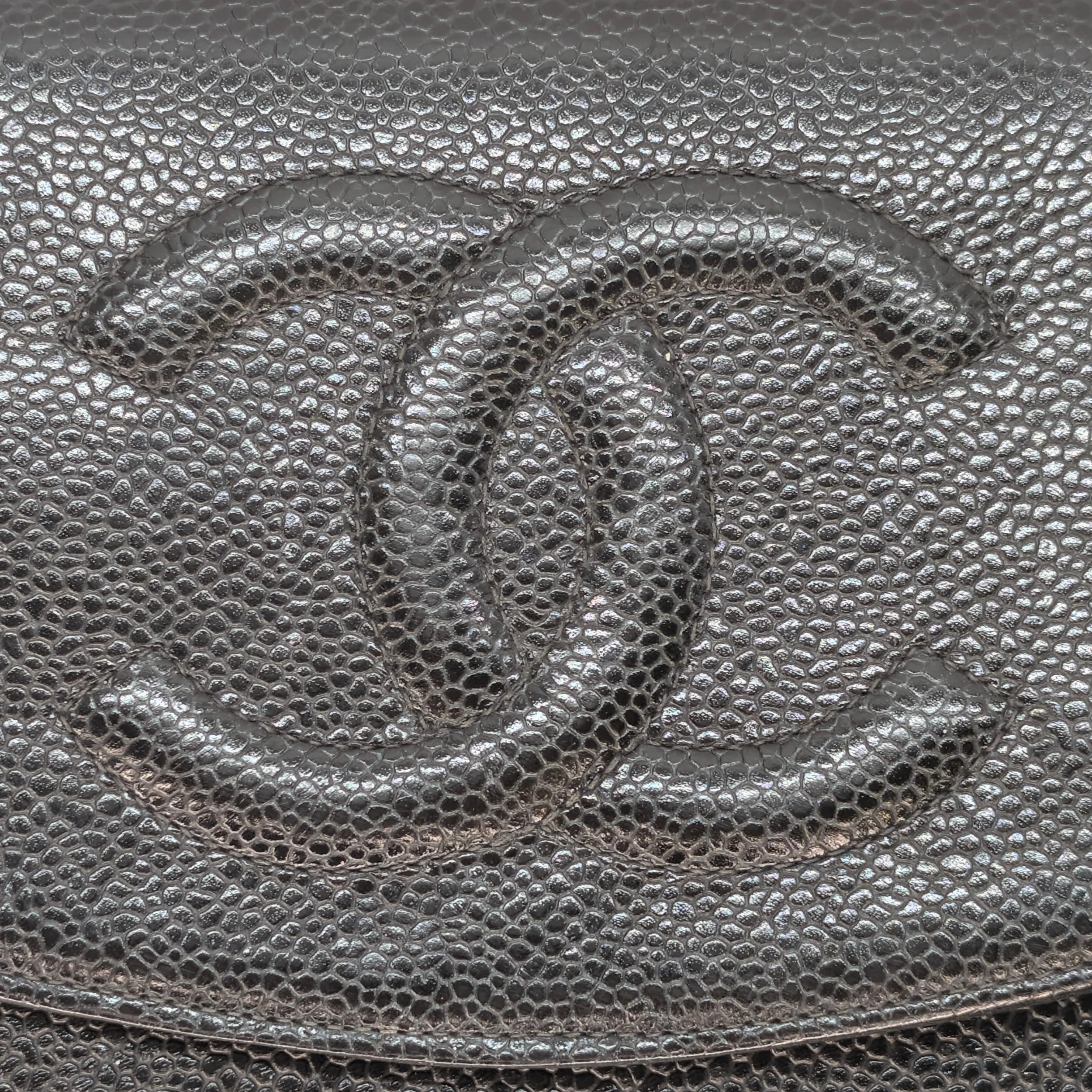 Chanel Caviar Timeless CC Wallet On Chain WOC Black - Image 13