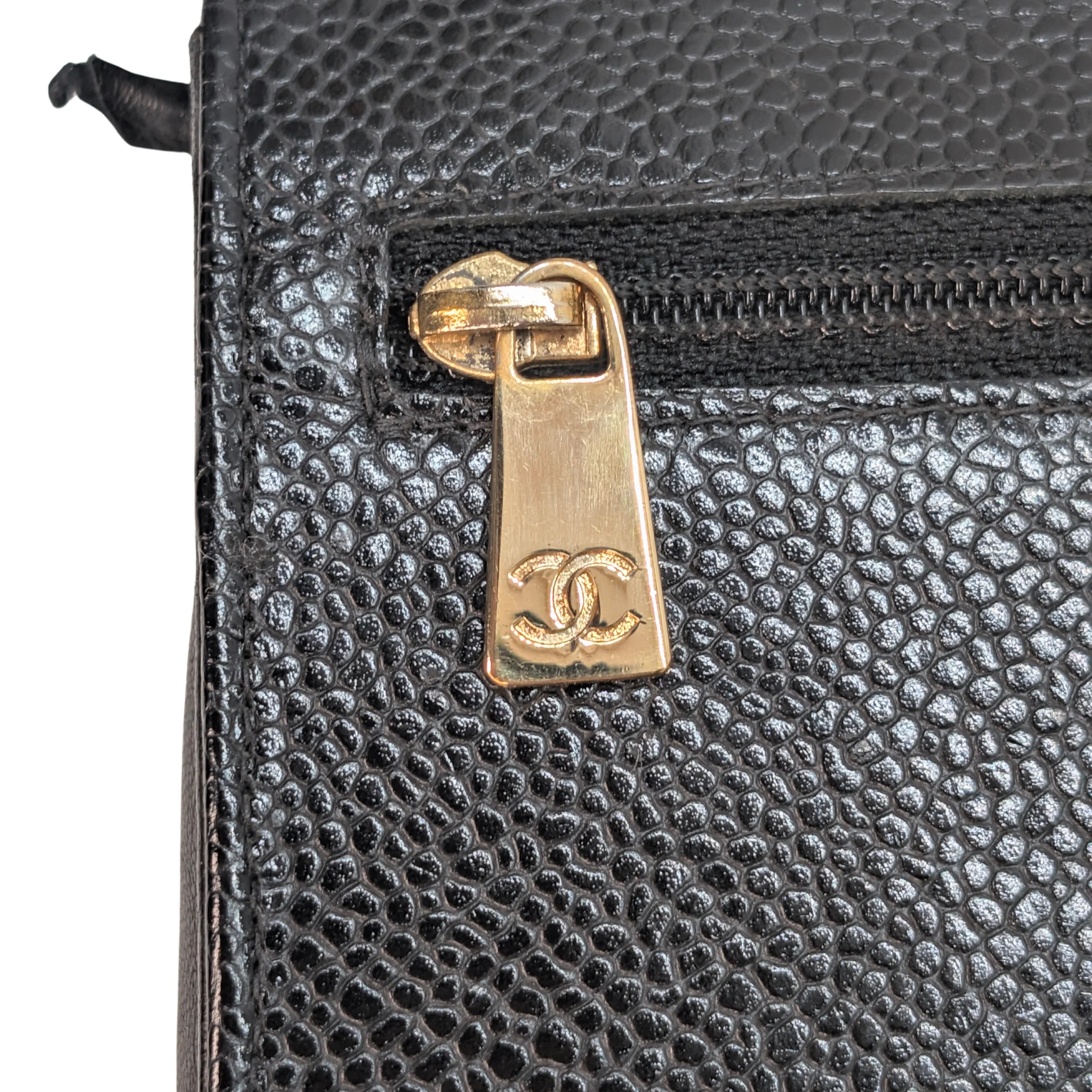 Chanel Caviar Timeless CC Wallet On Chain WOC Black - Image 16