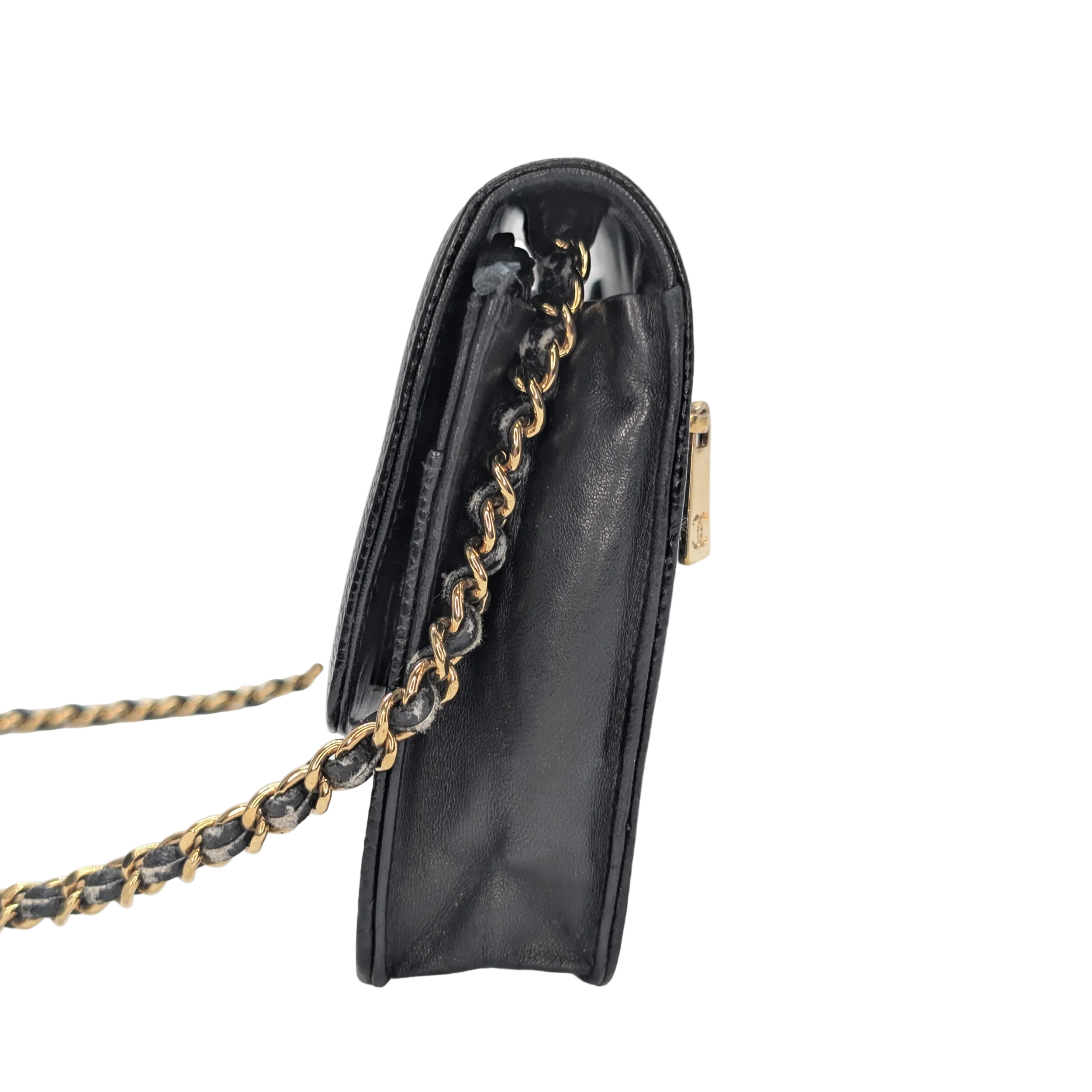 Chanel Caviar Timeless CC Wallet On Chain WOC Black - Image 3