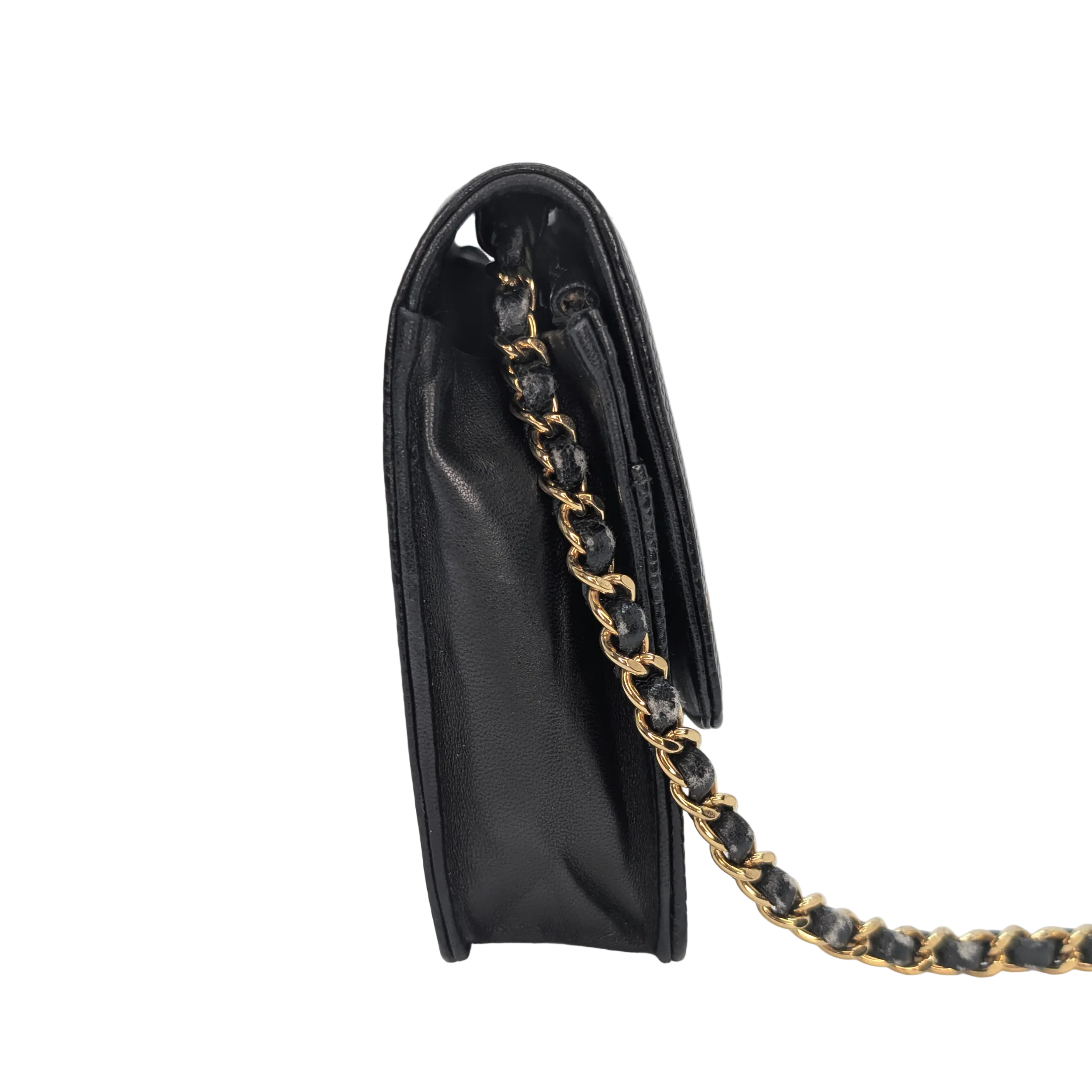 Chanel Caviar Timeless CC Wallet On Chain WOC Black - Image 4