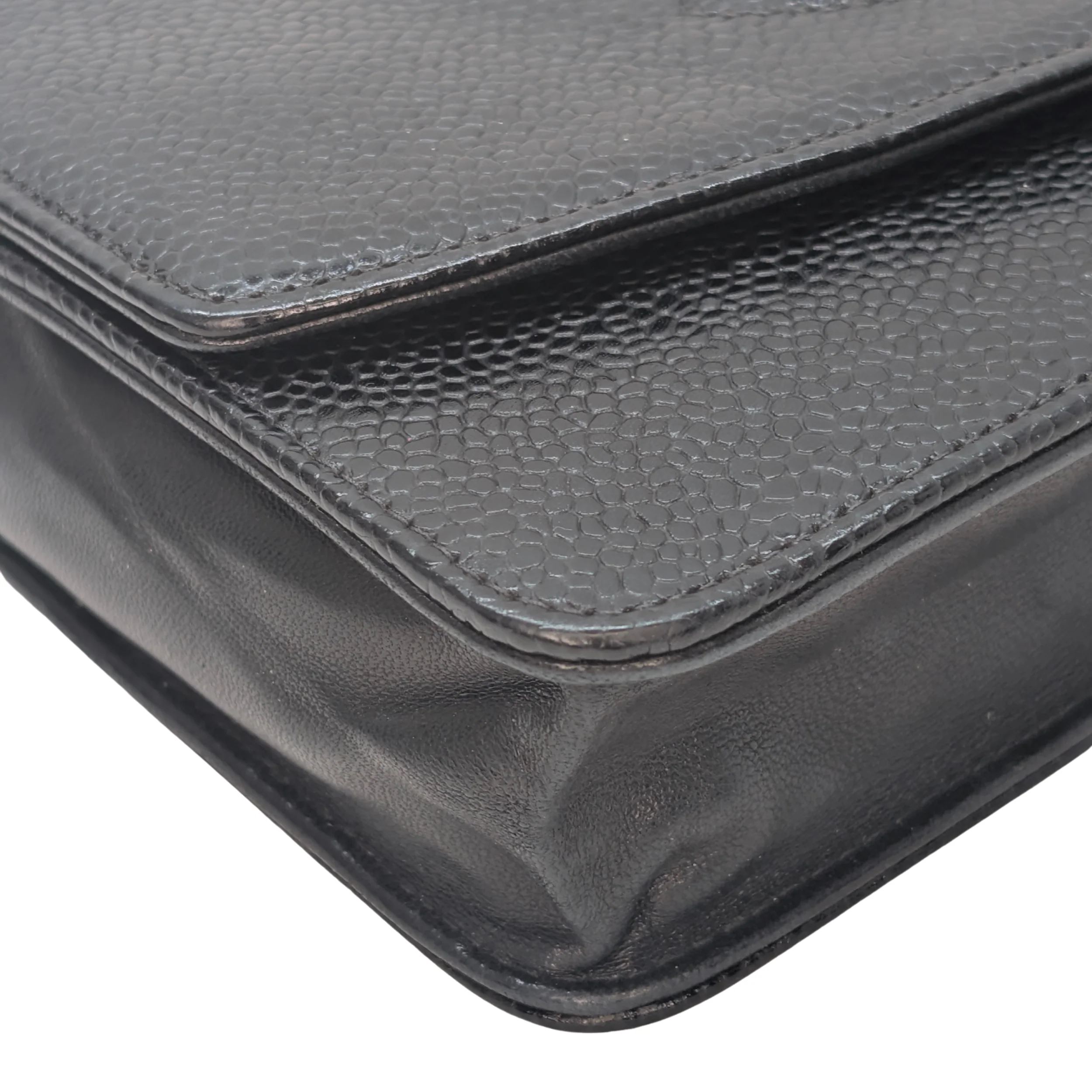 Chanel Caviar Timeless CC Wallet On Chain WOC Black - Image 7