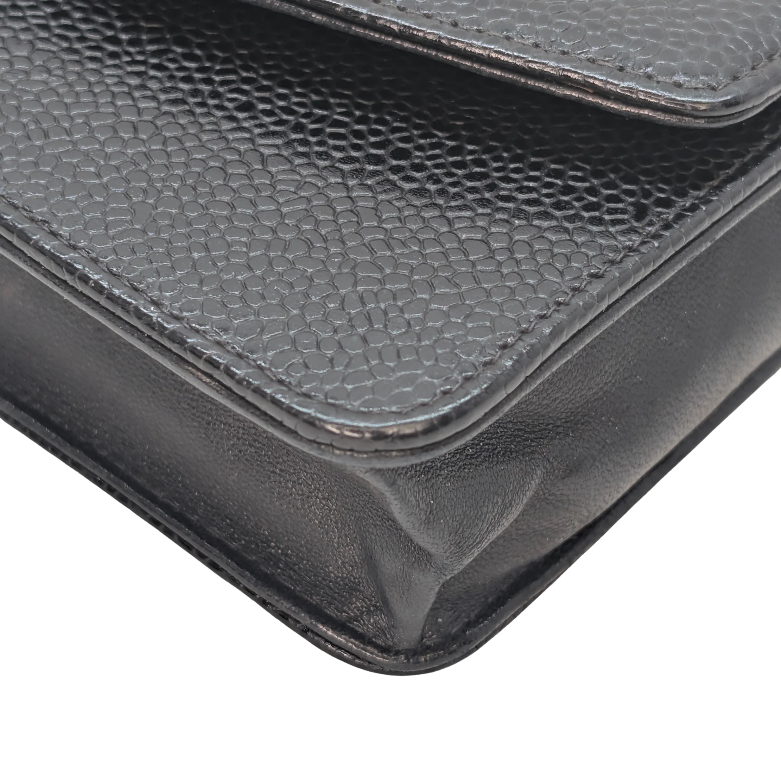 Chanel Caviar Timeless CC Wallet On Chain WOC Black - Image 8