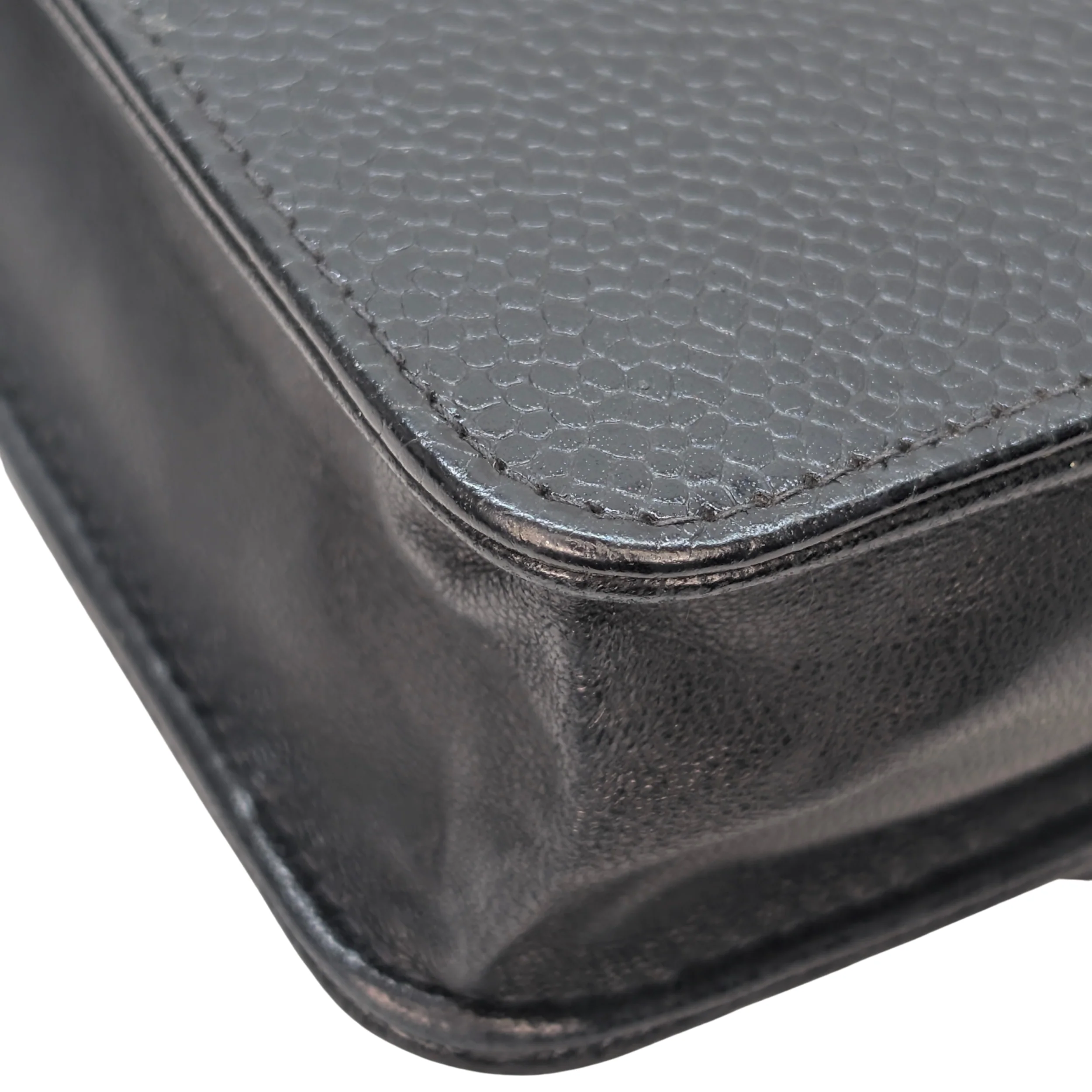 Chanel Caviar Timeless CC Wallet On Chain WOC Black - Image 9