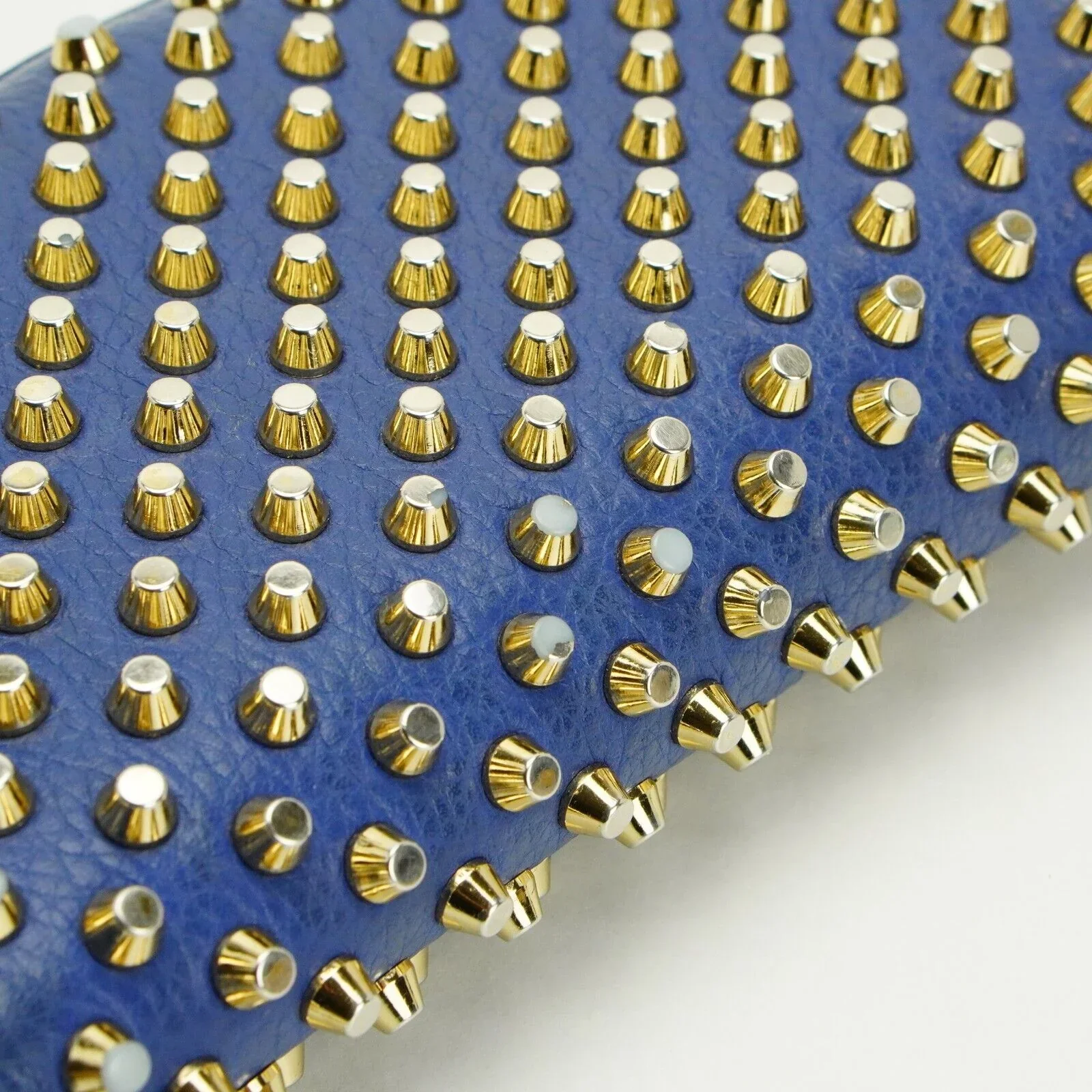 Christian Louboutin Panettone Spike Long Wallet Blue - Image 8