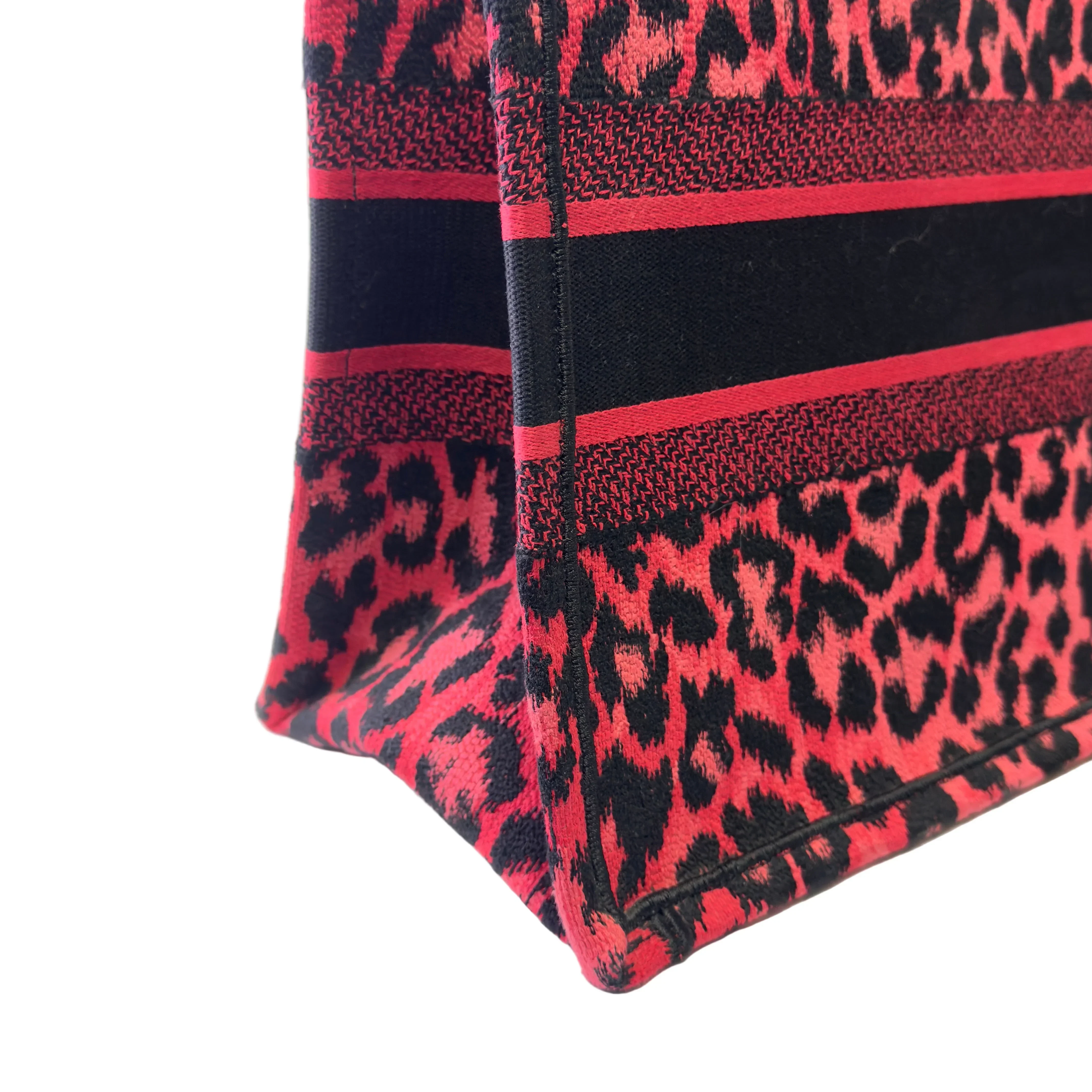 Dior Book Tote Medium Leopard Red - Image 10