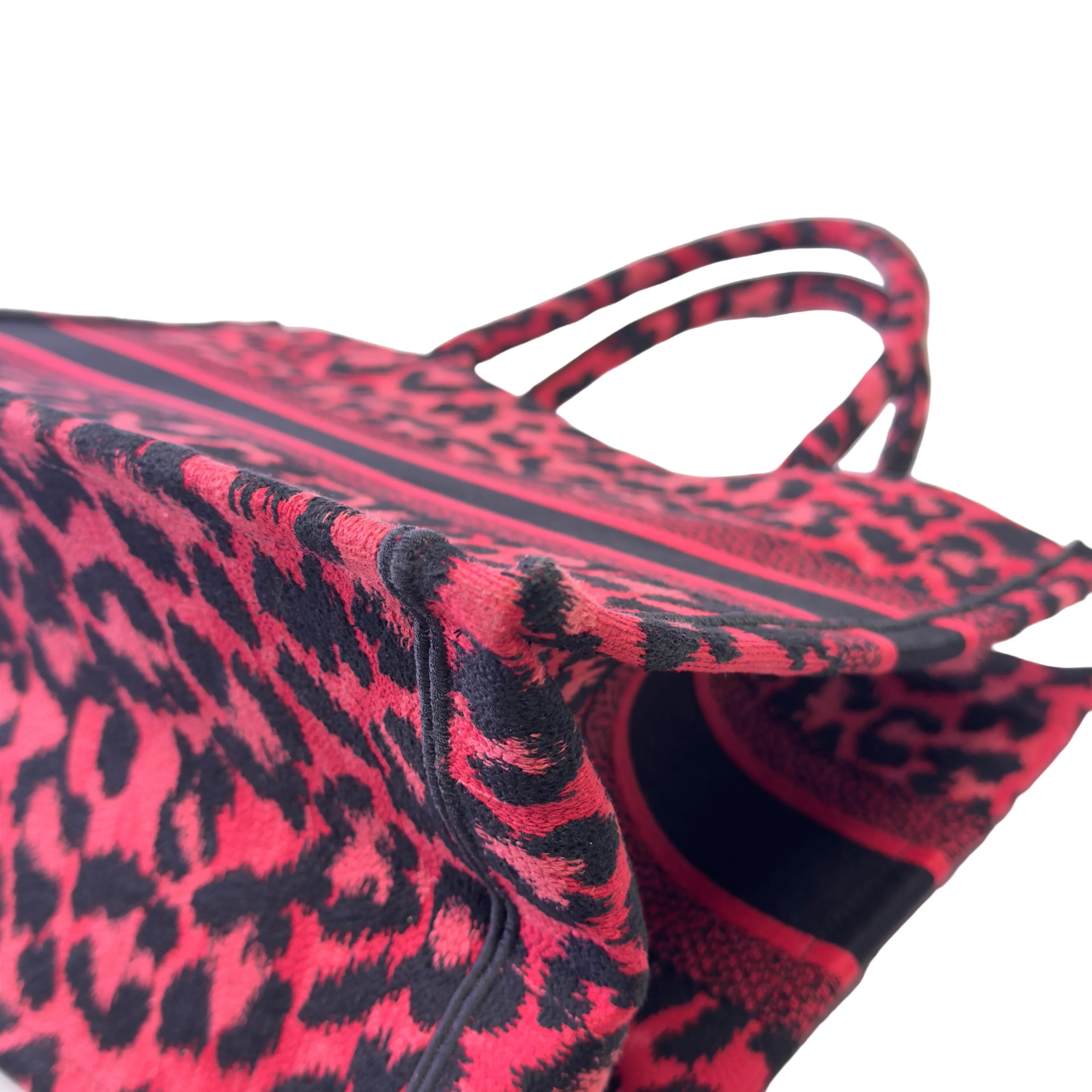 Dior Book Tote Medium Leopard Red - Image 11