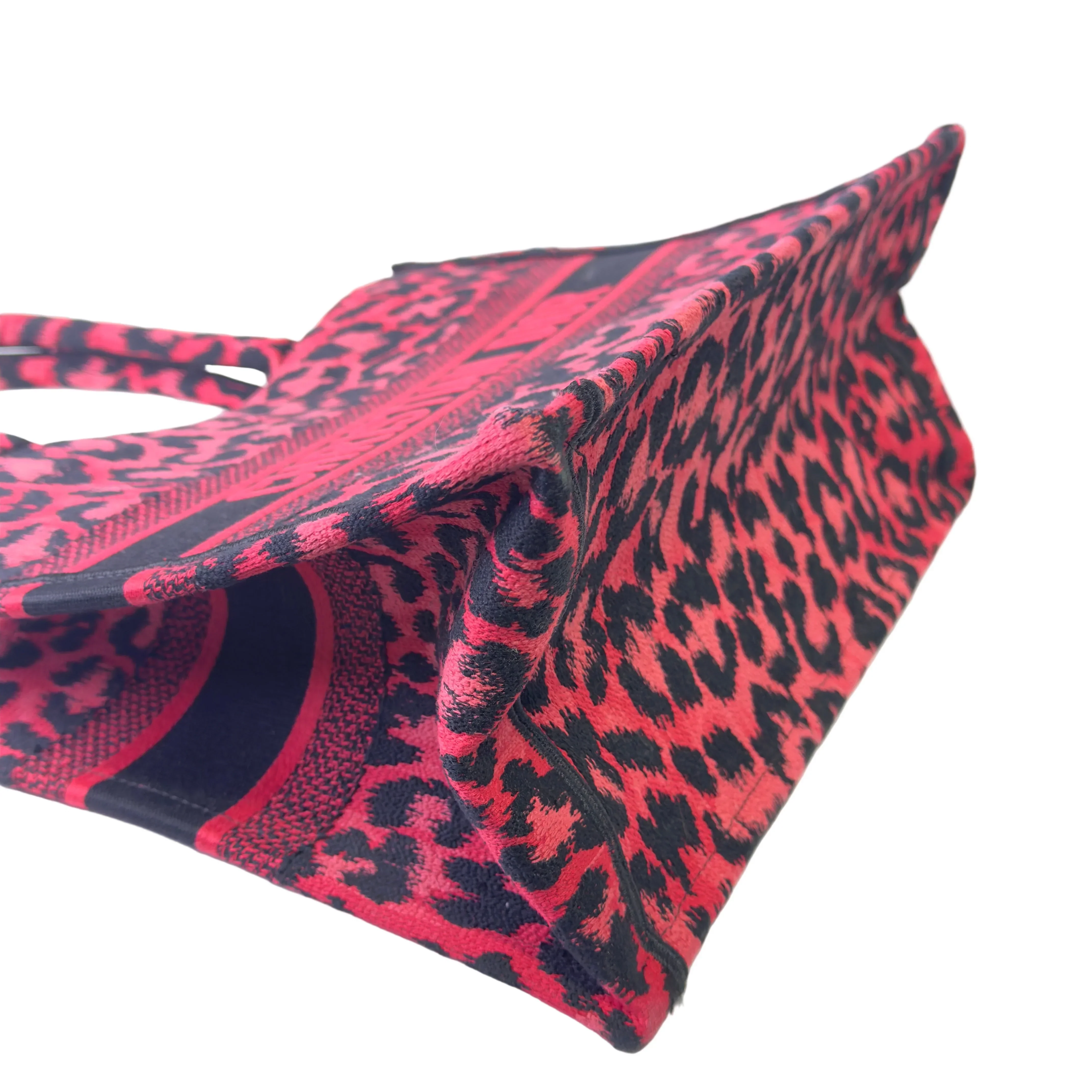 Dior Book Tote Medium Leopard Red - Image 13