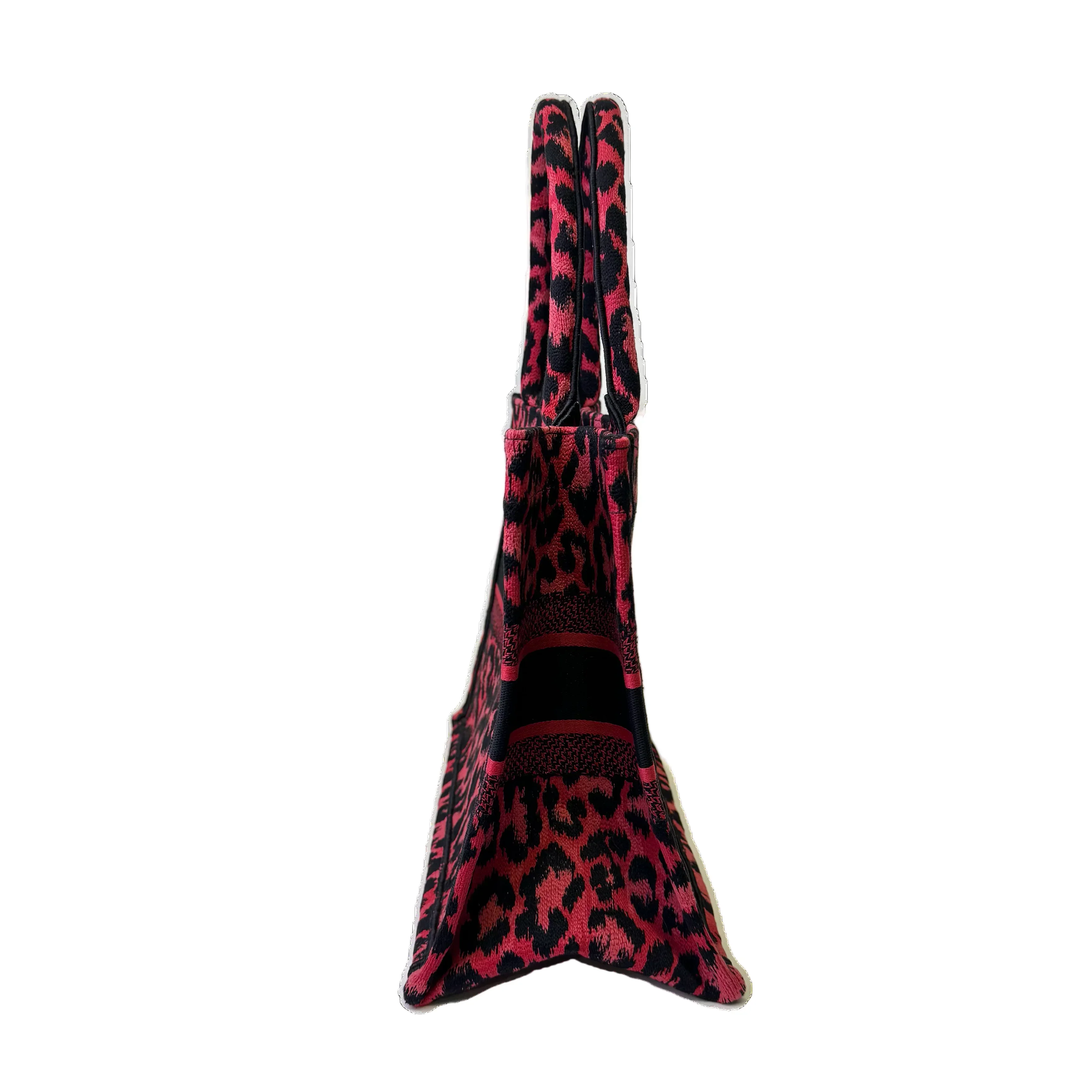 Dior Book Tote Medium Leopard Red - Image 5