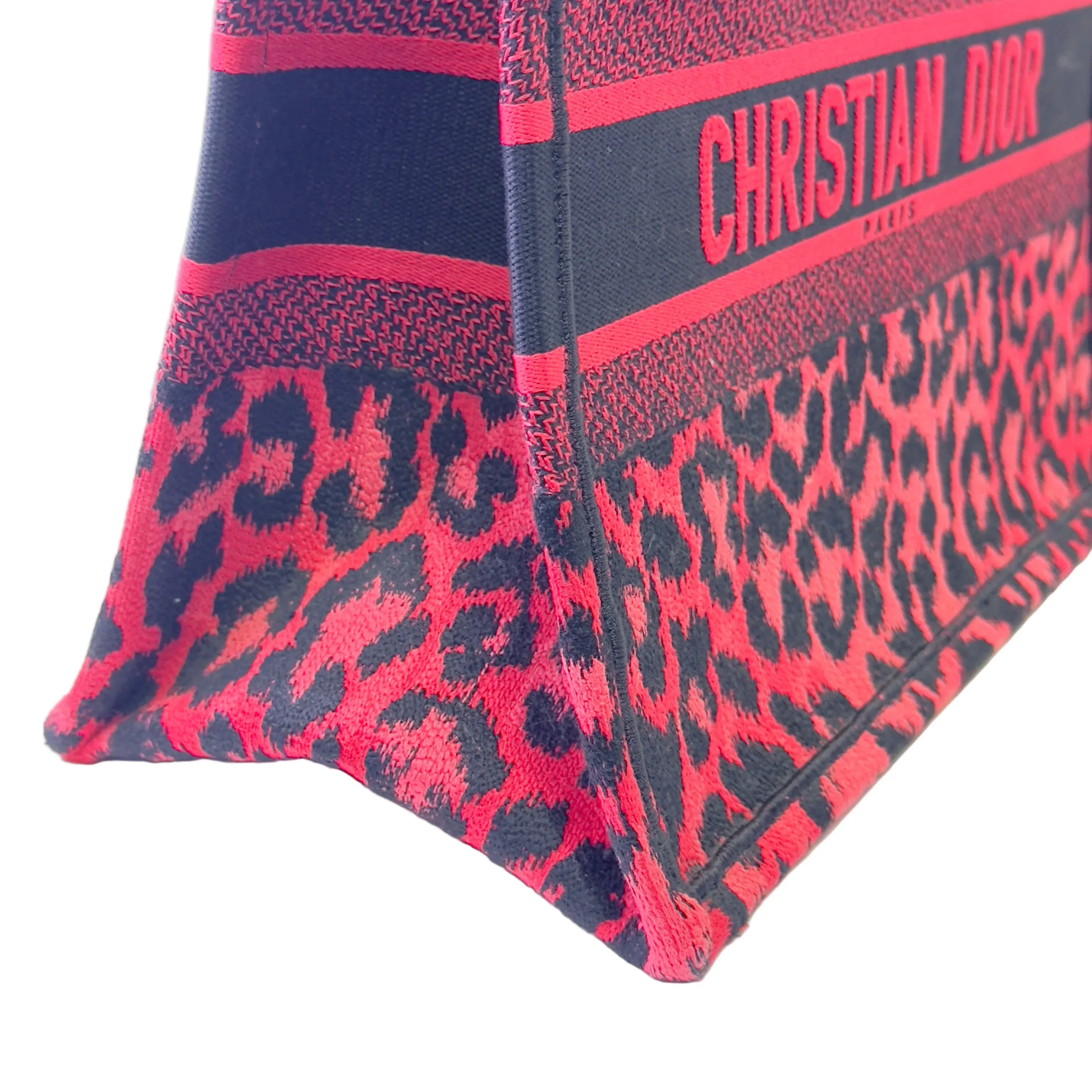 Dior Book Tote Medium Leopard Red - Image 9