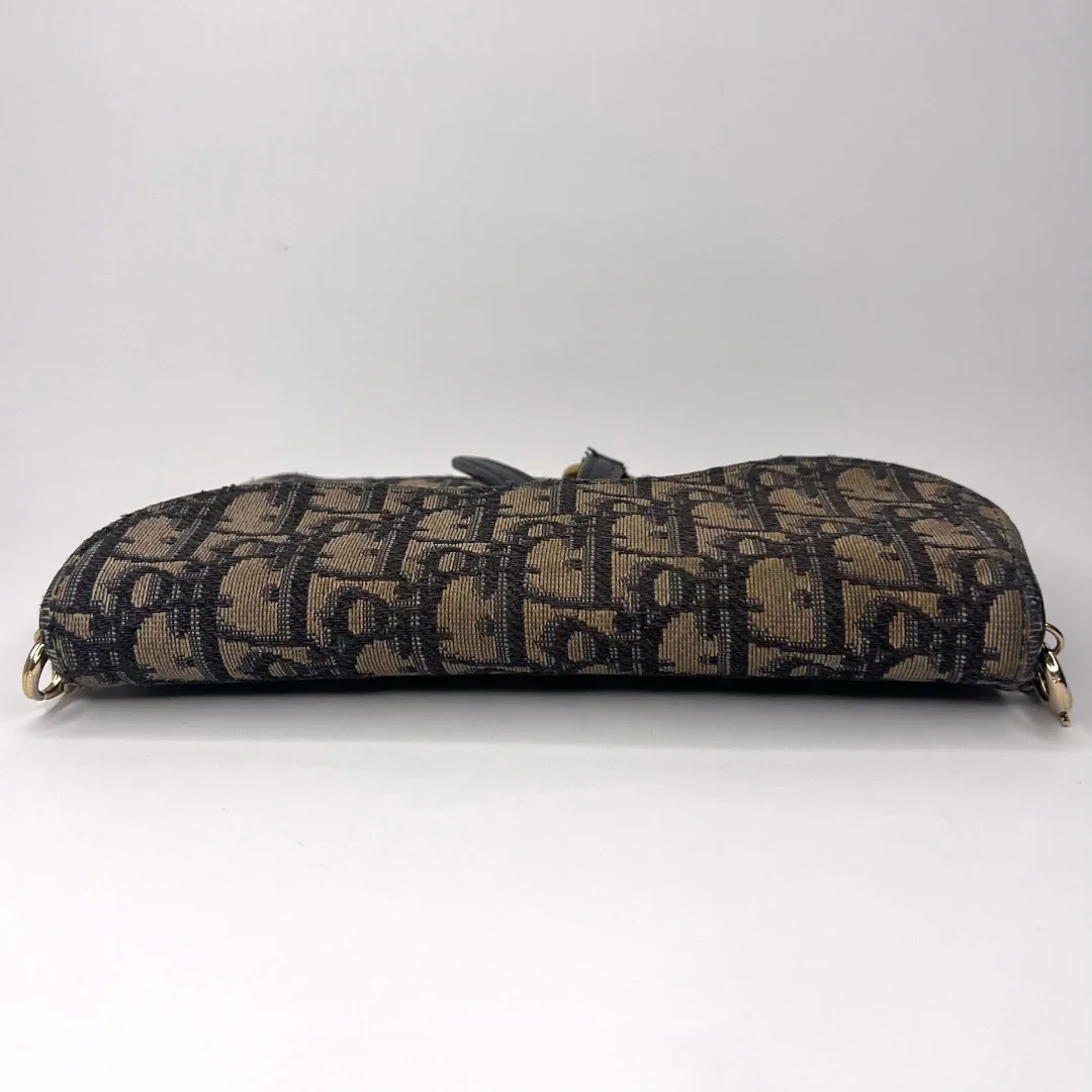 Dior Saddle Wallet on Chain Oblique Jacquard Crossbody Bag - Image 12