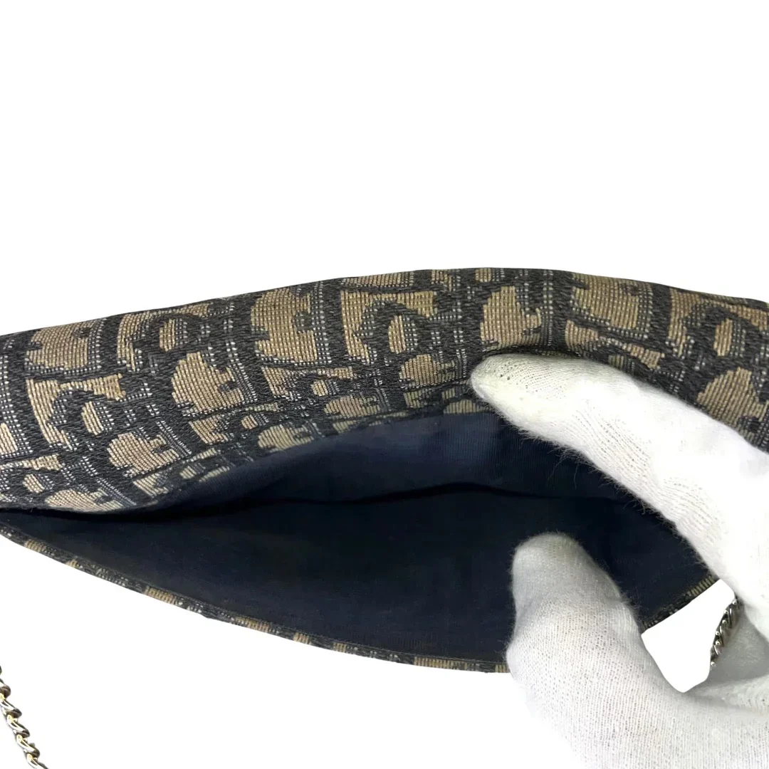 Dior Saddle Wallet on Chain Oblique Jacquard Crossbody Bag - Image 3