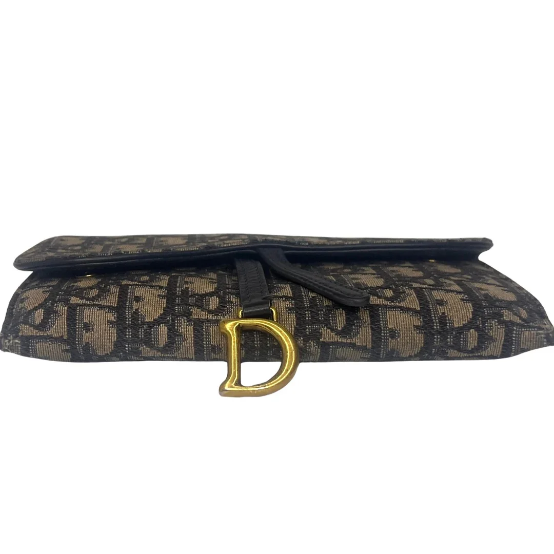 Dior Saddle Wallet on Chain Oblique Jacquard Crossbody Bag - Image 5