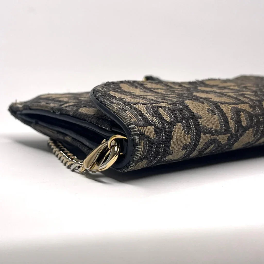 Dior Saddle Wallet on Chain Oblique Jacquard Crossbody Bag - Image 8