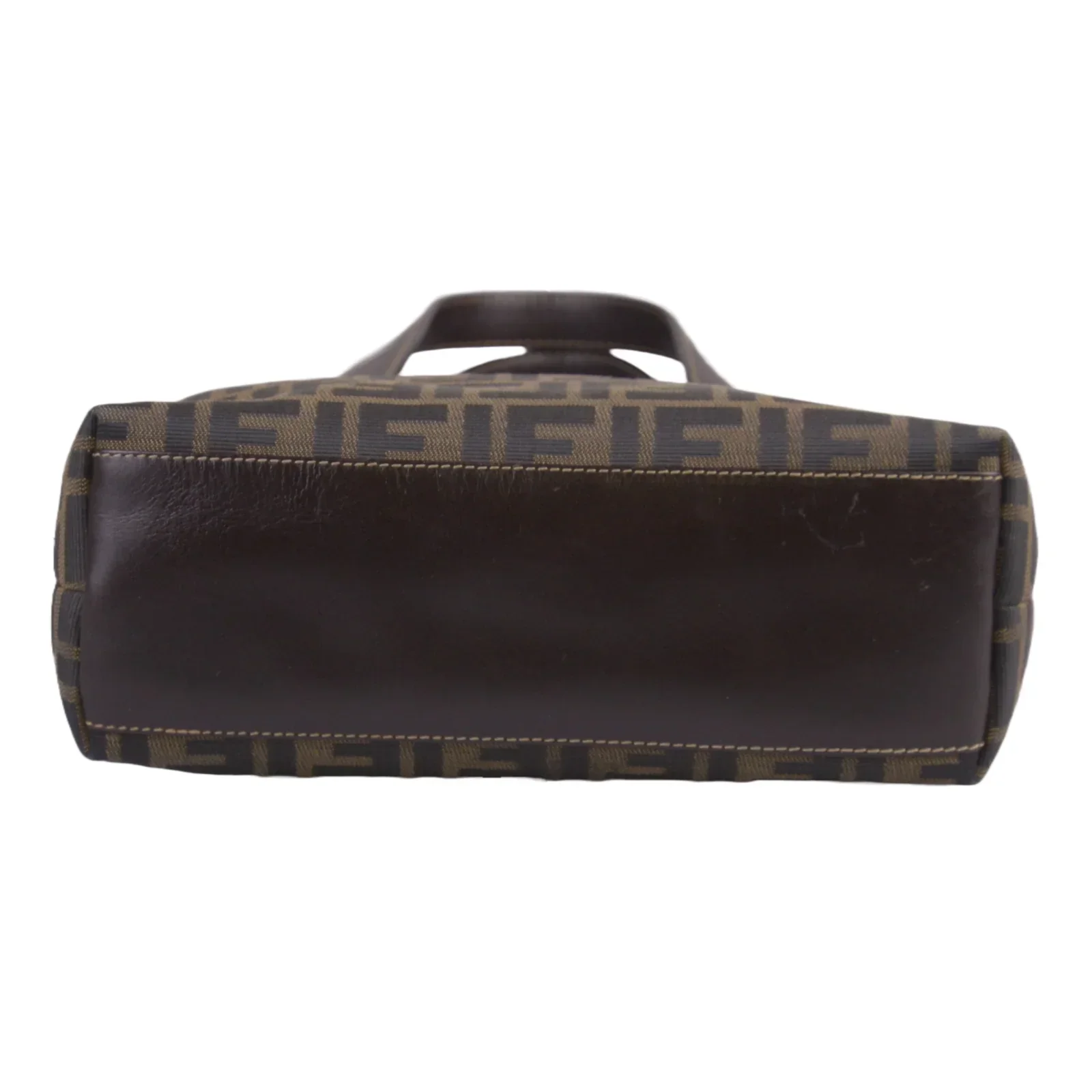 Fendi FF Zucca Monogram Handbag Tobacco - Image 5