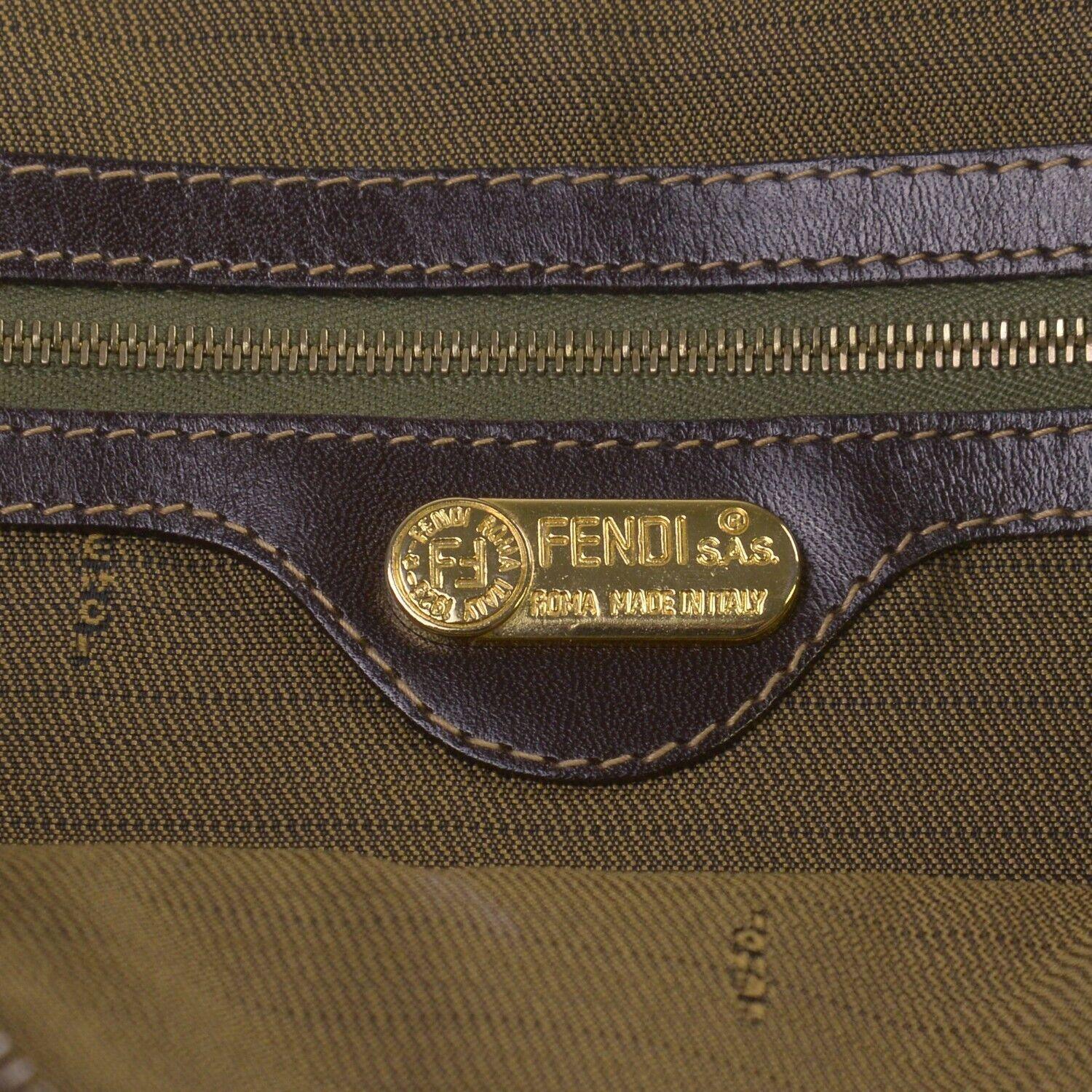 Fendi FF Zucca Monogram Handbag Tobacco - Image 8