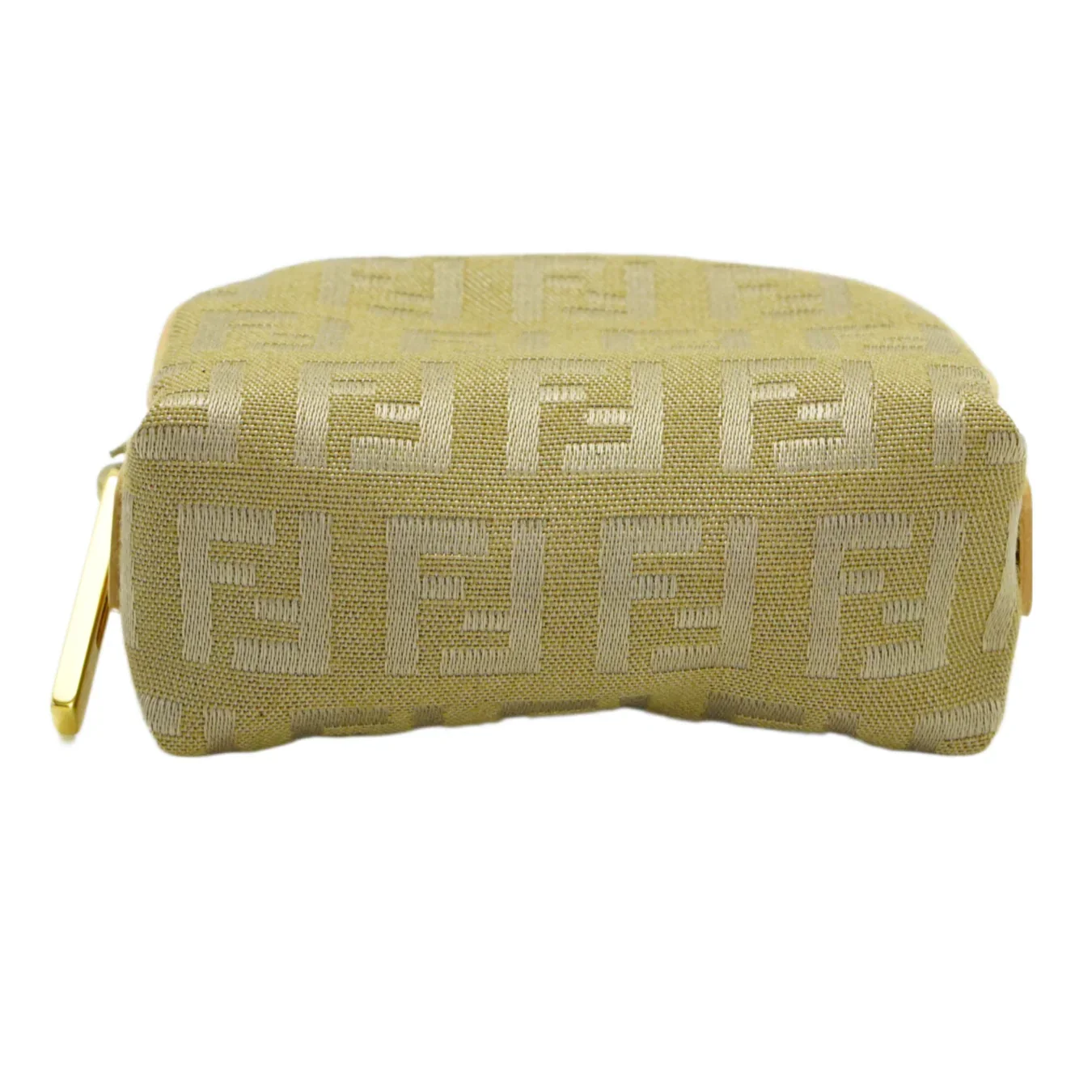 Fendi Zucca Zipped Coin Purse Beige - Image 8
