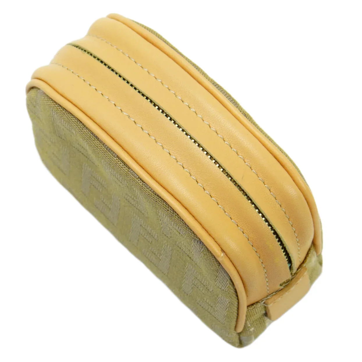 Fendi Zucca Zipped Coin Purse Beige - Image 9