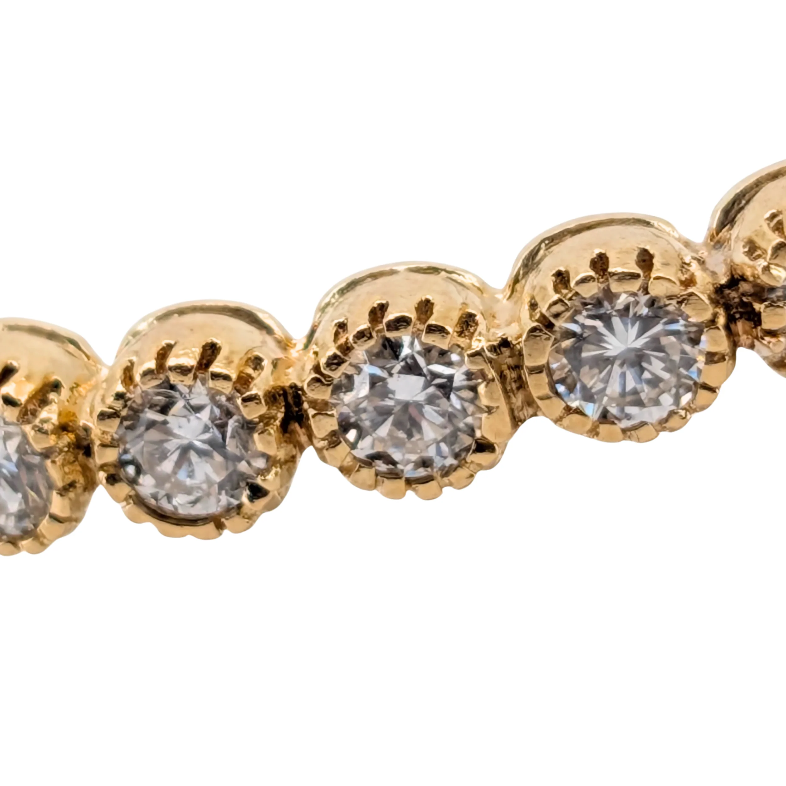 3.00Ct Natural Diamond Full Eternity Bangle In 18K Yellow Gold - Image 4