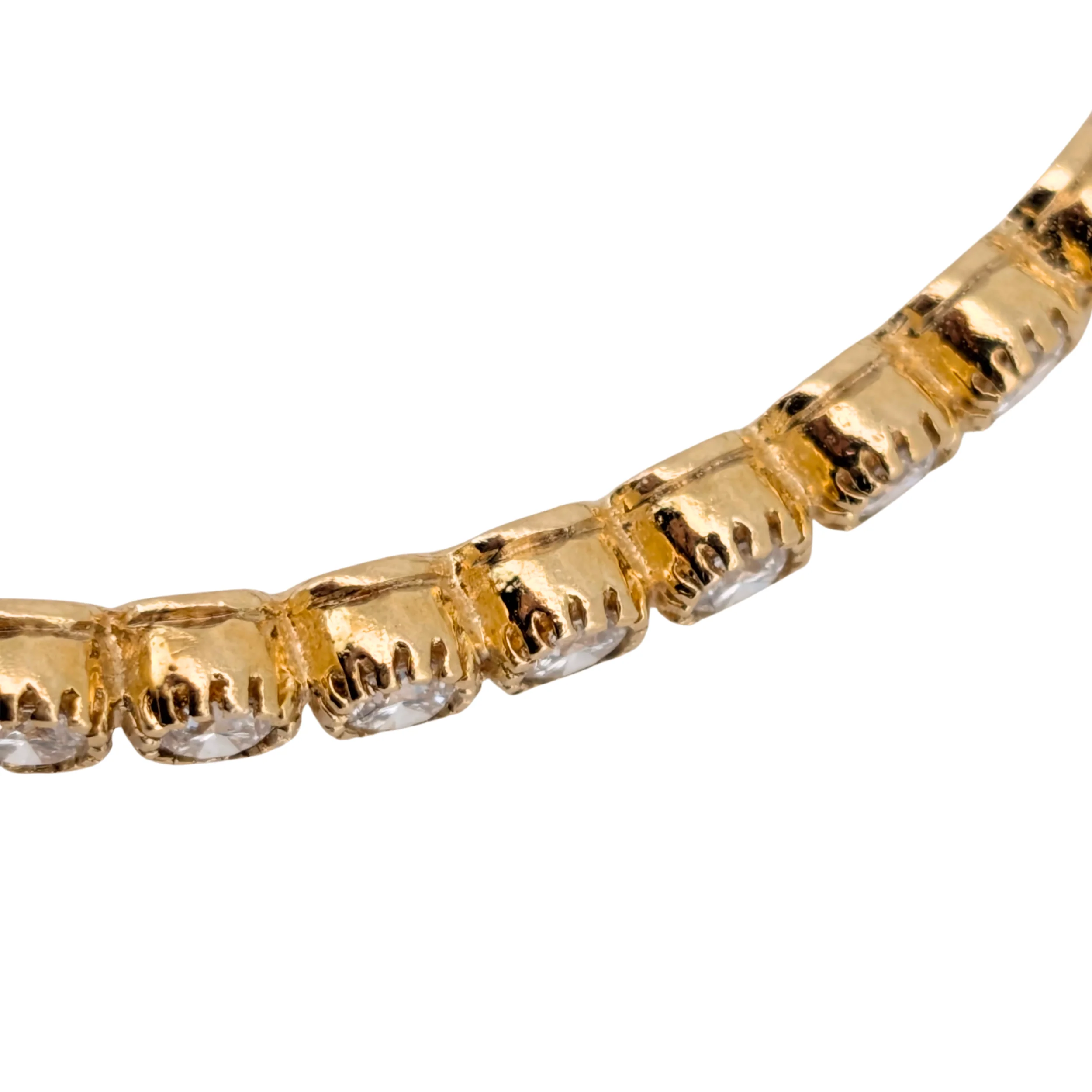 3.00Ct Natural Diamond Full Eternity Bangle In 18K Yellow Gold - Image 6