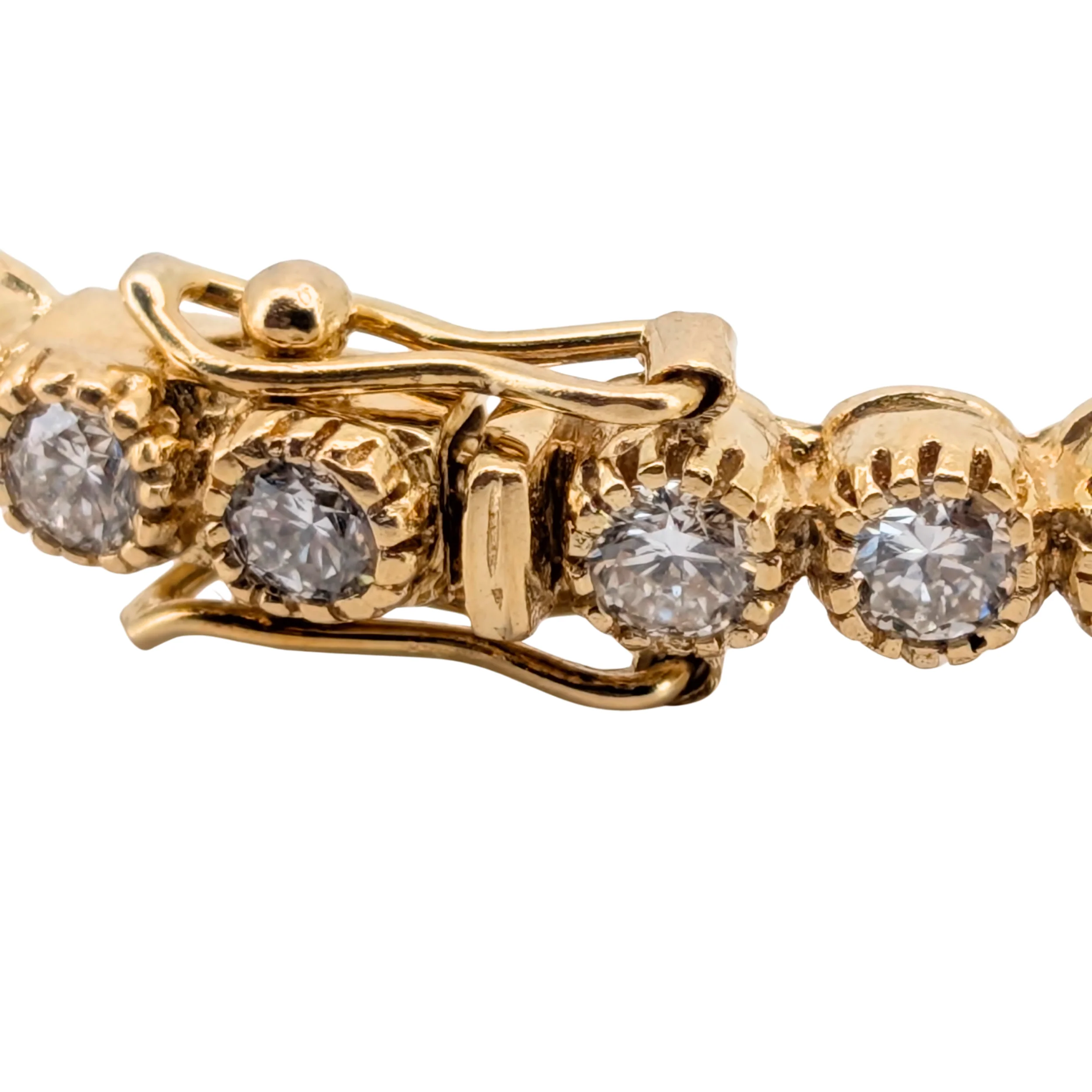 3.00Ct Natural Diamond Full Eternity Bangle In 18K Yellow Gold - Image 7