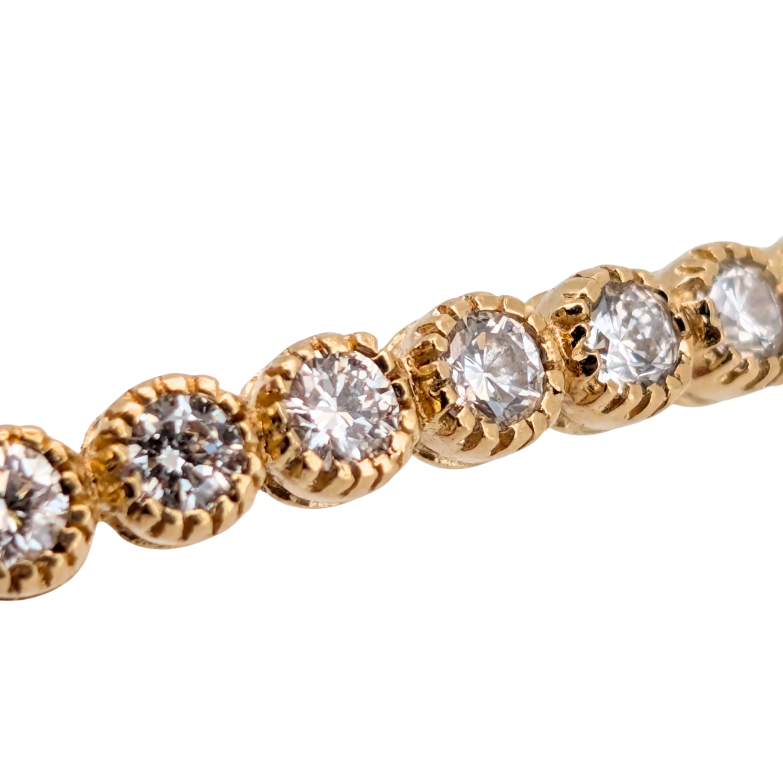 3.00Ct Natural Diamond Full Eternity Bangle In 18K Yellow Gold - Image 8