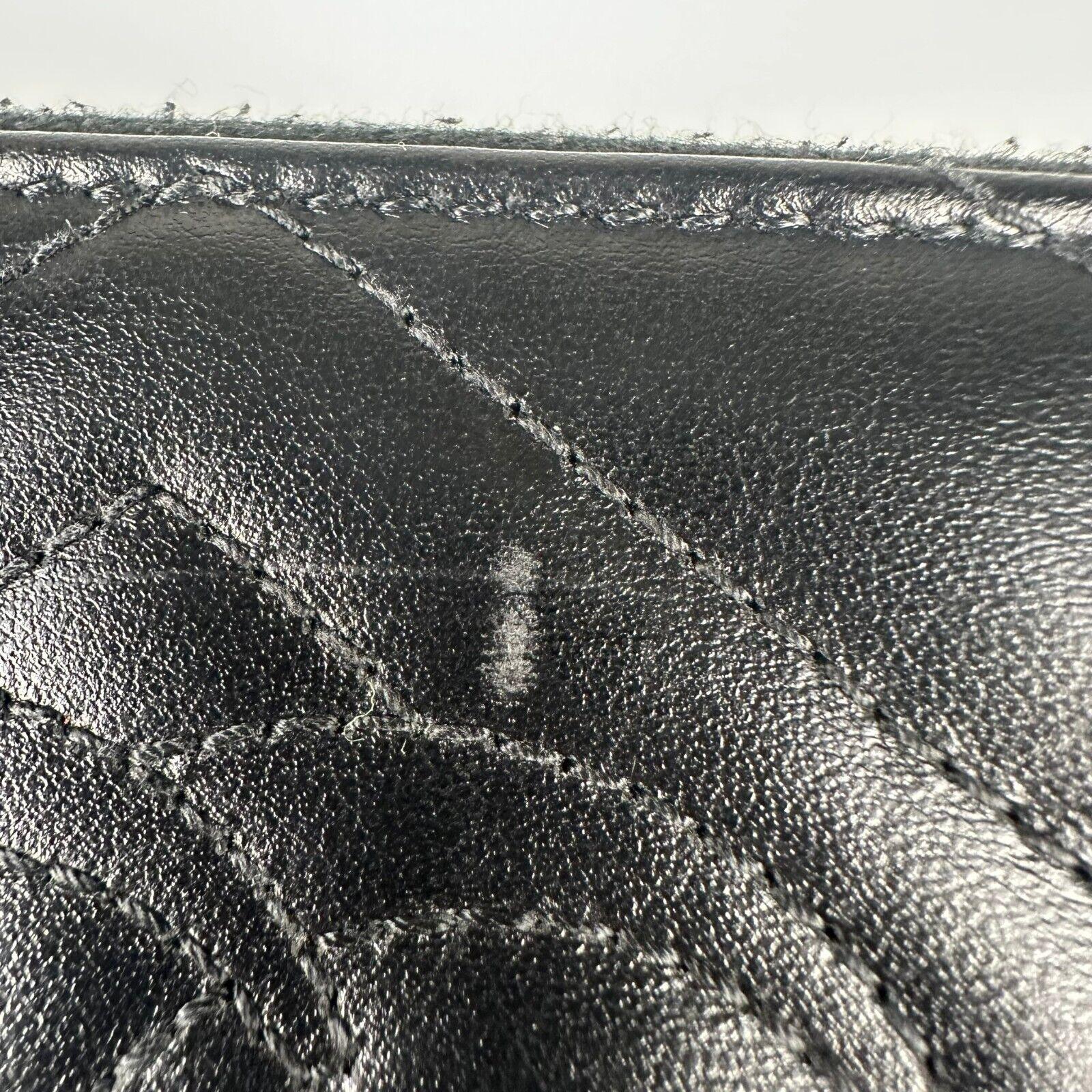 Gucci GG Marmont Zip-Around Long Wallet, Black Matelassé Chevron Leather - Image 6