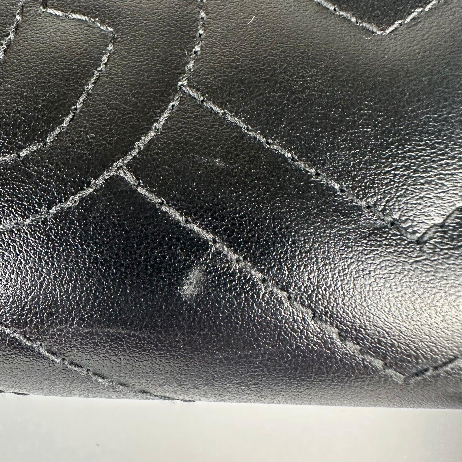 Gucci GG Marmont Zip-Around Long Wallet, Black Matelassé Chevron Leather - Image 7