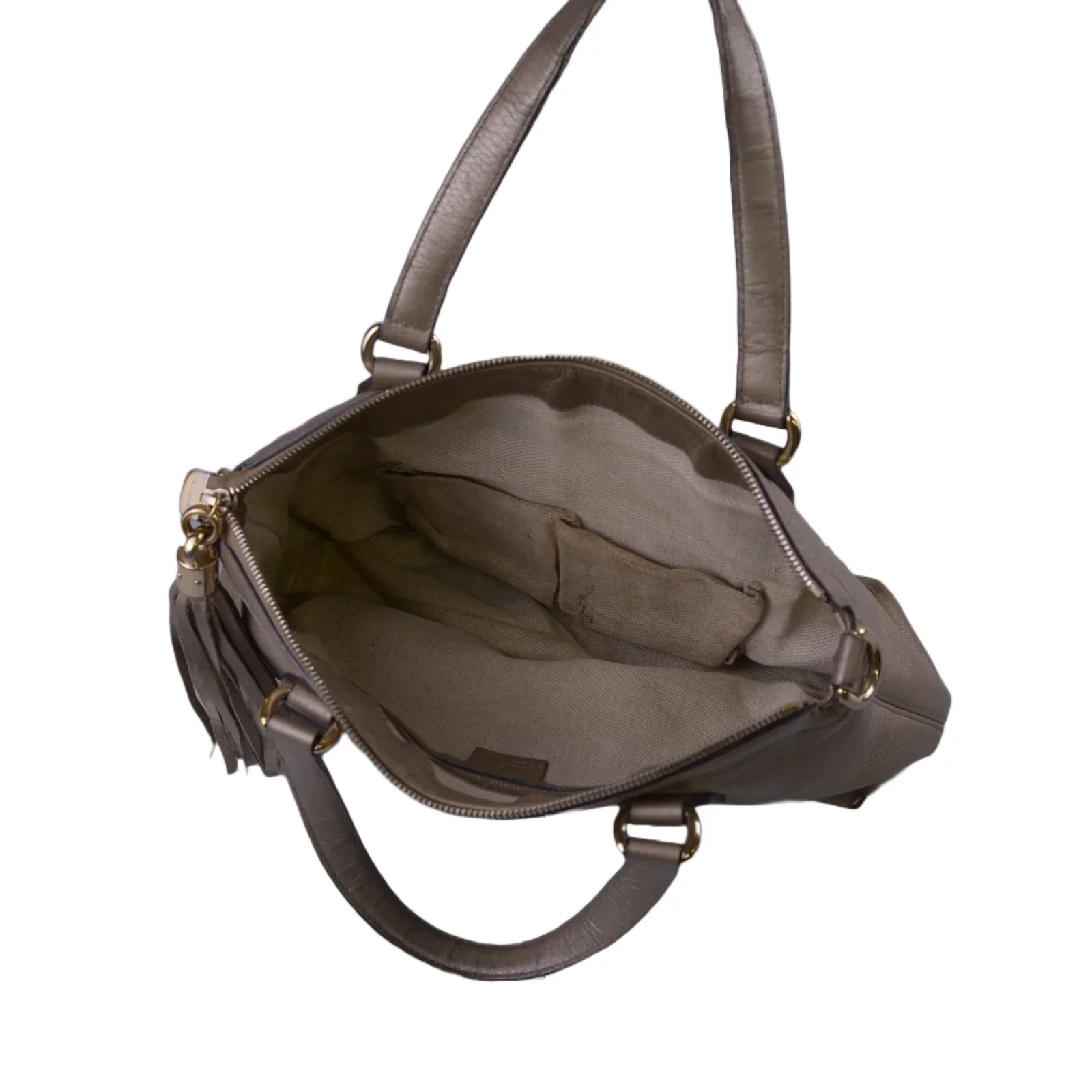 Gucci Interlocking GG Soho Working Tote Bag, Metallic Champagne - Image 13