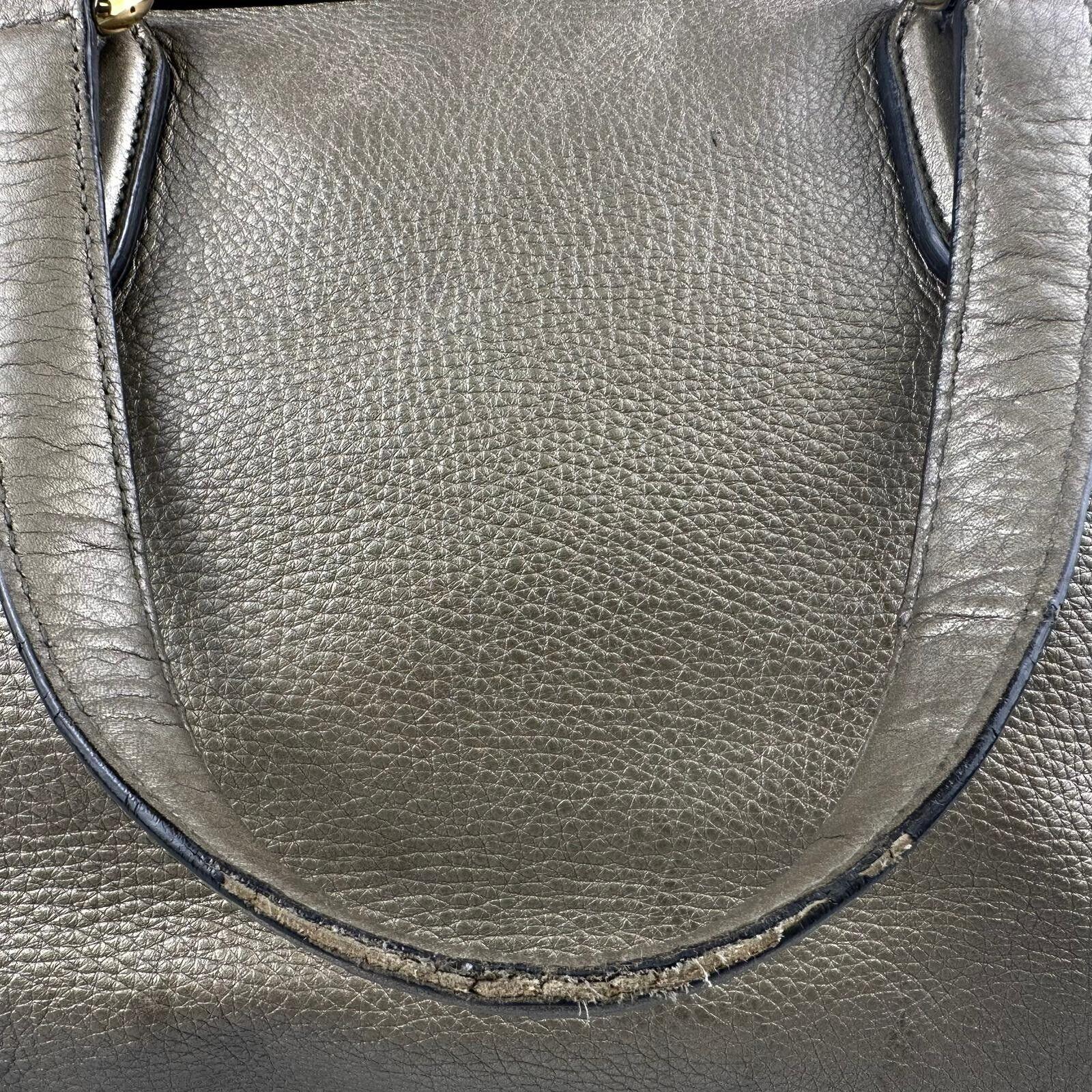 Gucci Interlocking GG Soho Working Tote Bag, Metallic Champagne - Image 8