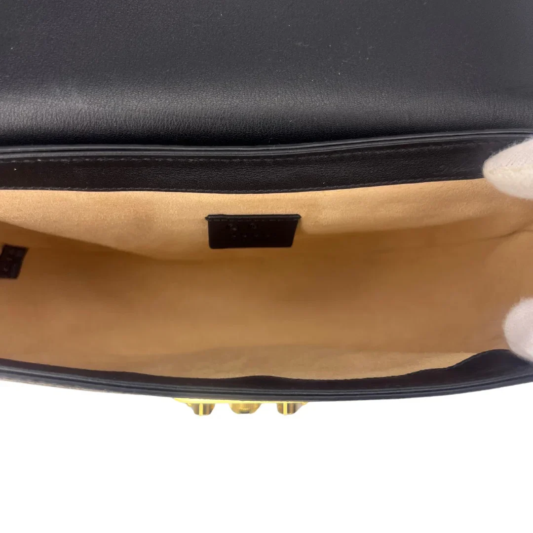 Gucci Padlock Medium GG Supreme Saddle Messenger Bag - Image 9