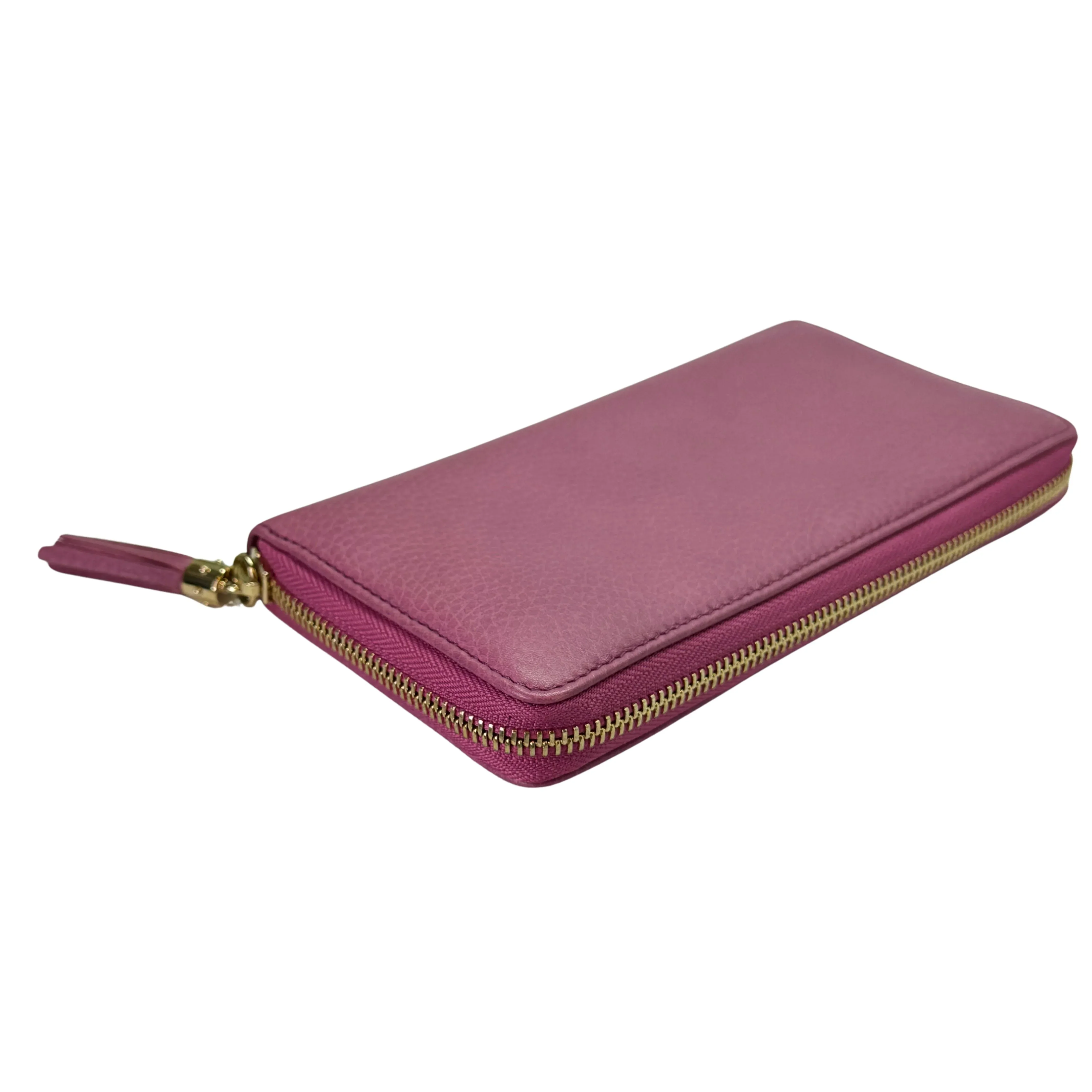 Gucci Pebbled Calfskin Soho Wallet Pink - Image 5