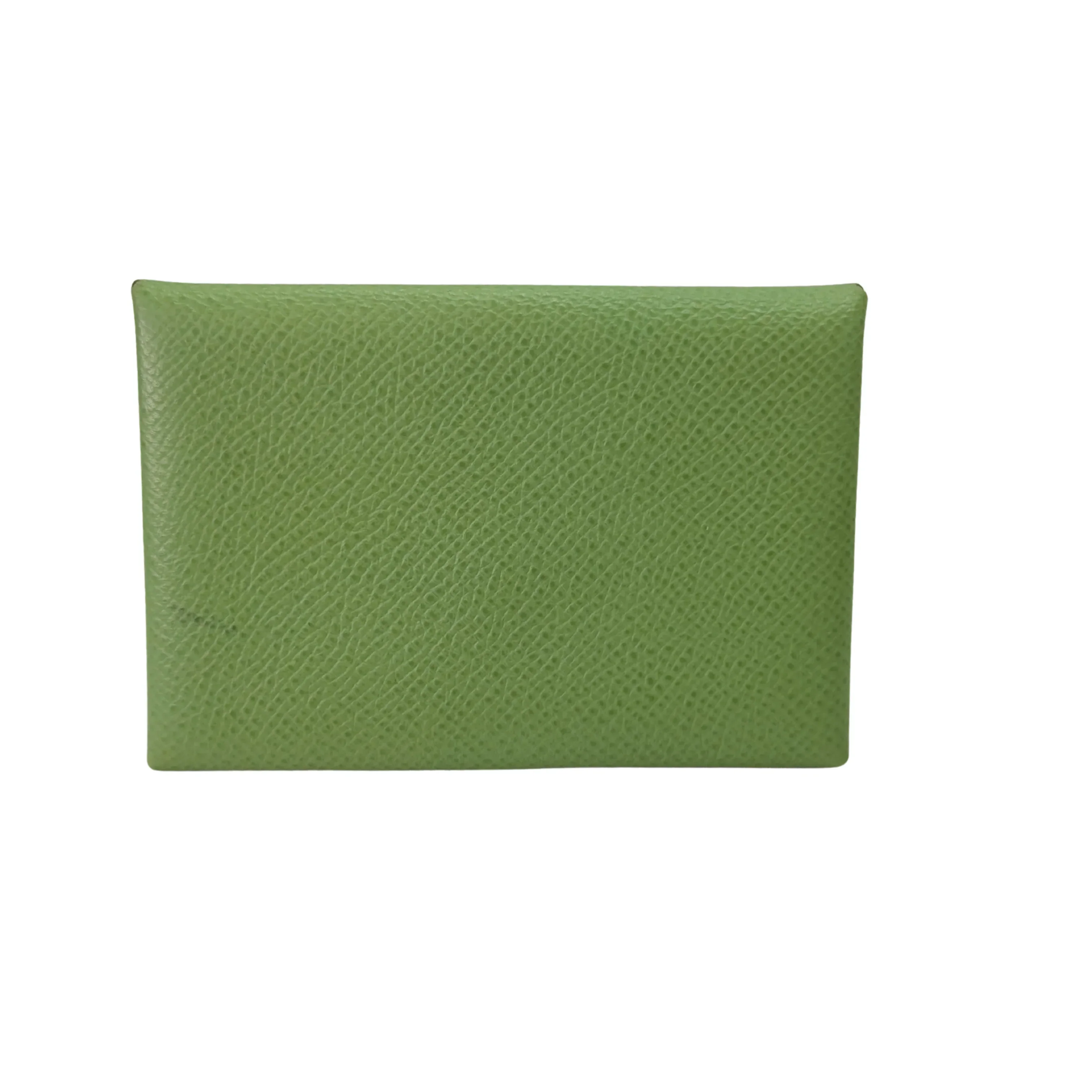 Hermes Calvi Epsom Leather Vert Criquet Wallet Green - Image 4