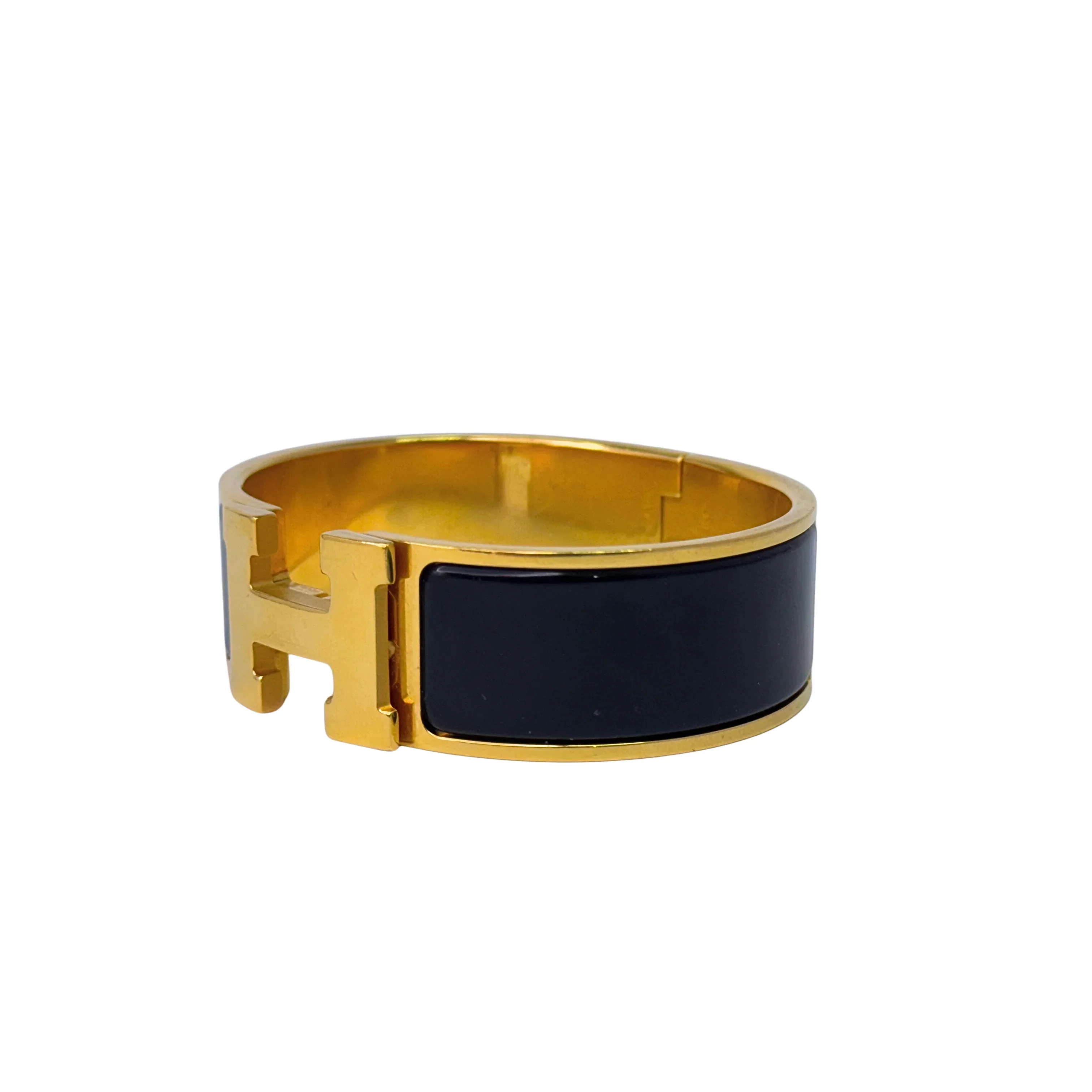 Hermes Clic Clac H Ultramarine Enamel Gold Hardware Bracelet - Image 4