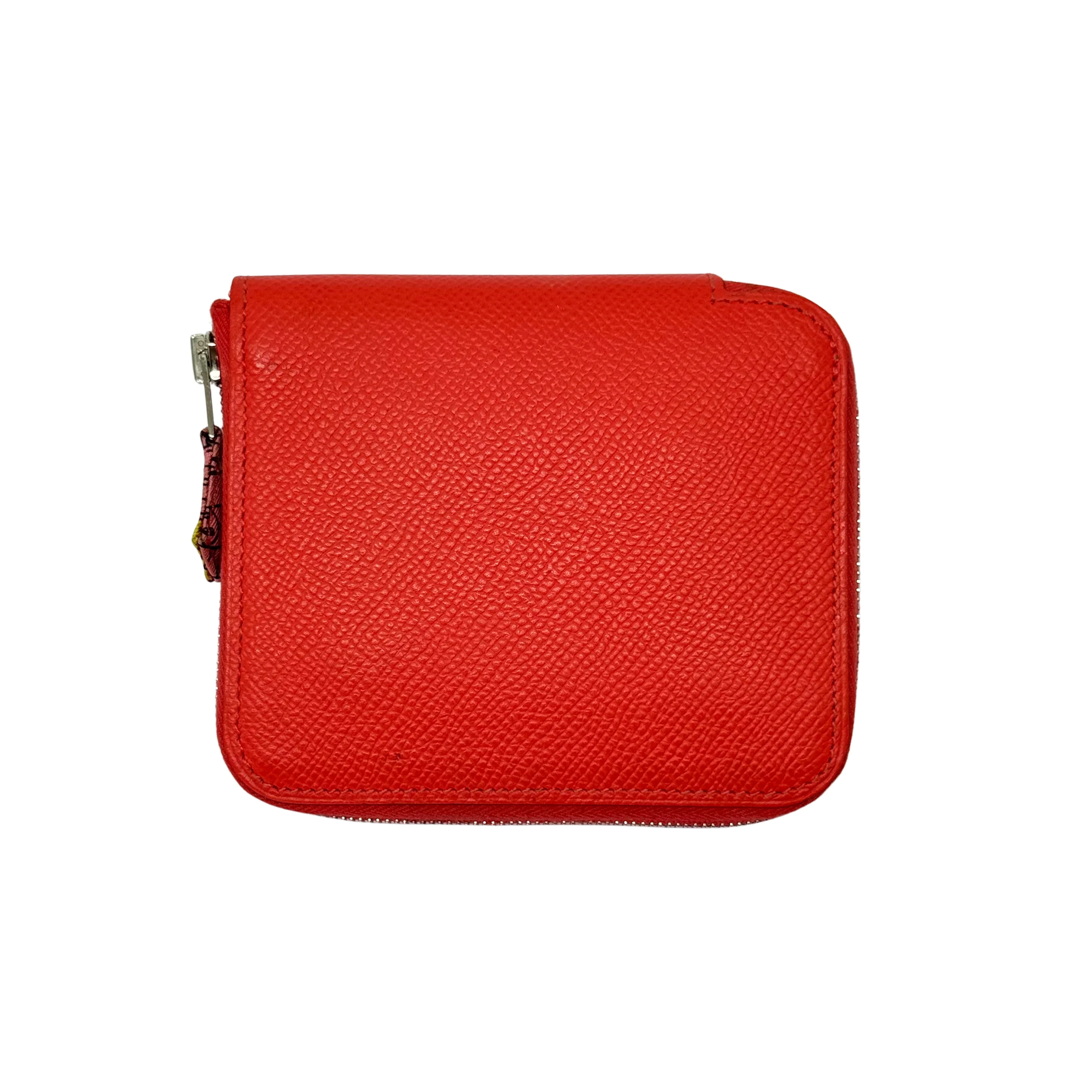 Hermés Epsom Silk'in Wallet Leather Red - Image 5