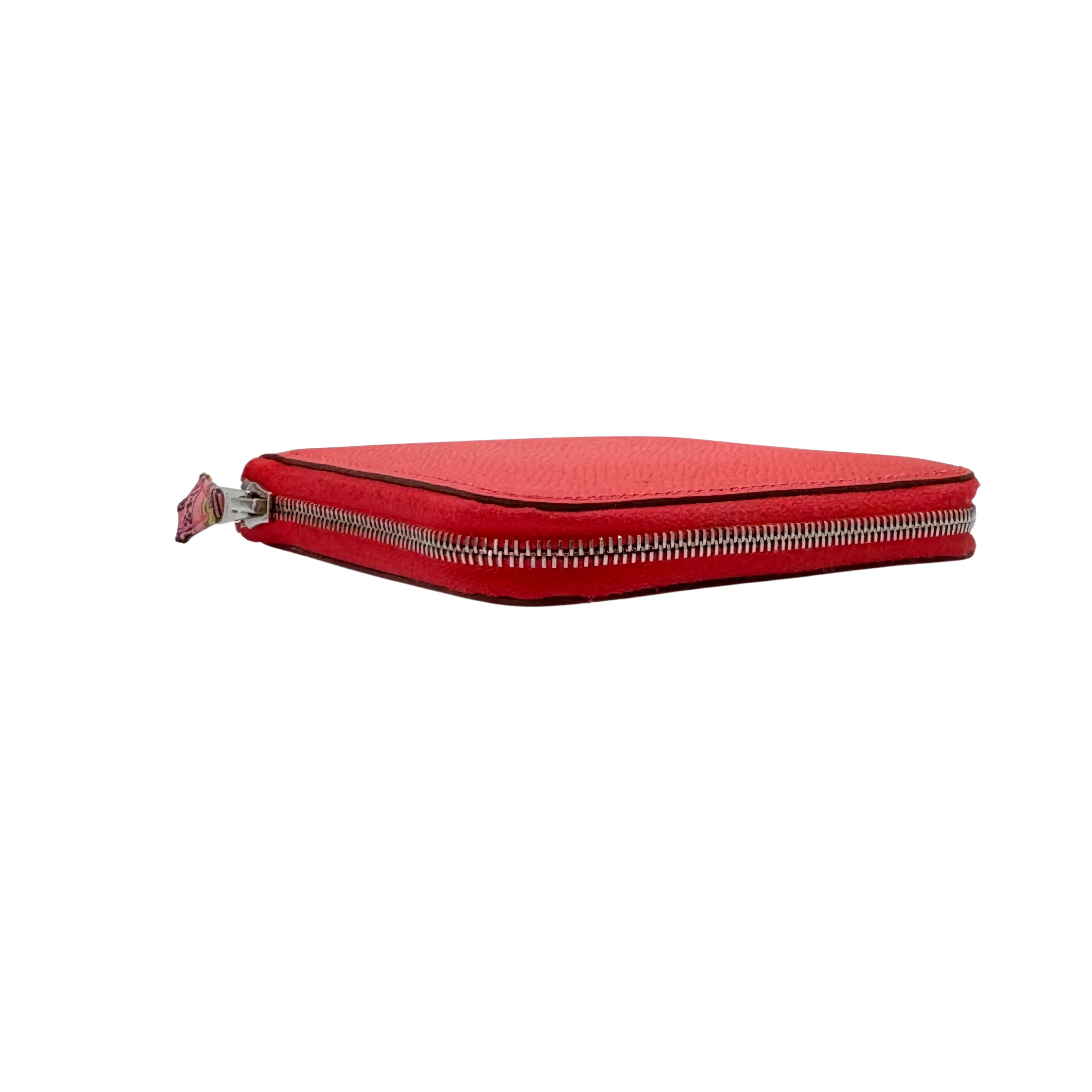 Hermés Epsom Silk'in Wallet Leather Red - Image 6