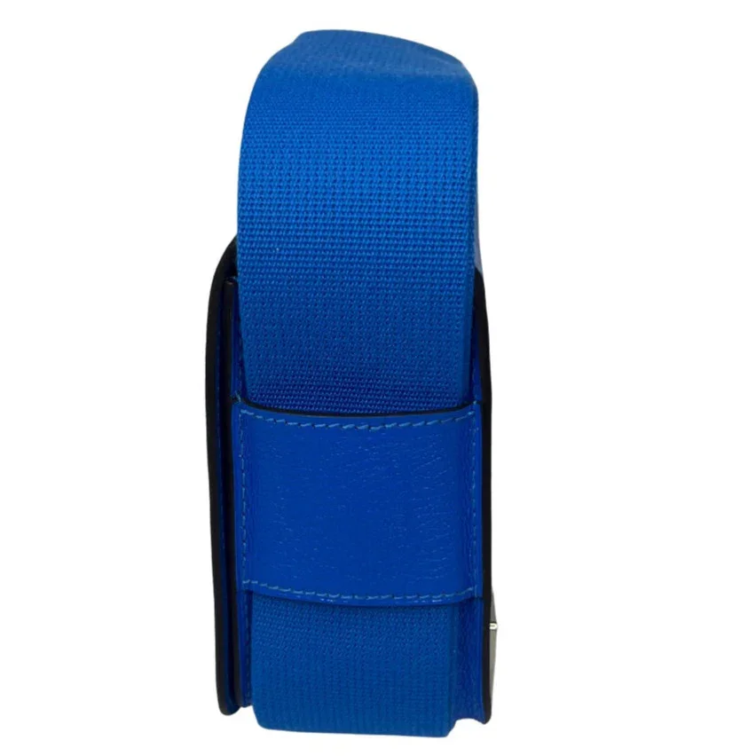 HERMÈS Geta Bag Bleu Electrique Mysore Goatskin 2024 Stamp - Image 4