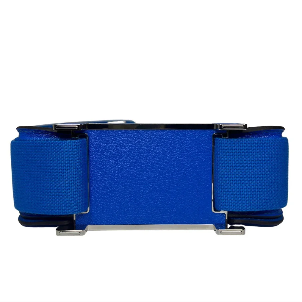 HERMÈS Geta Bag Bleu Electrique Mysore Goatskin 2024 Stamp - Image 6