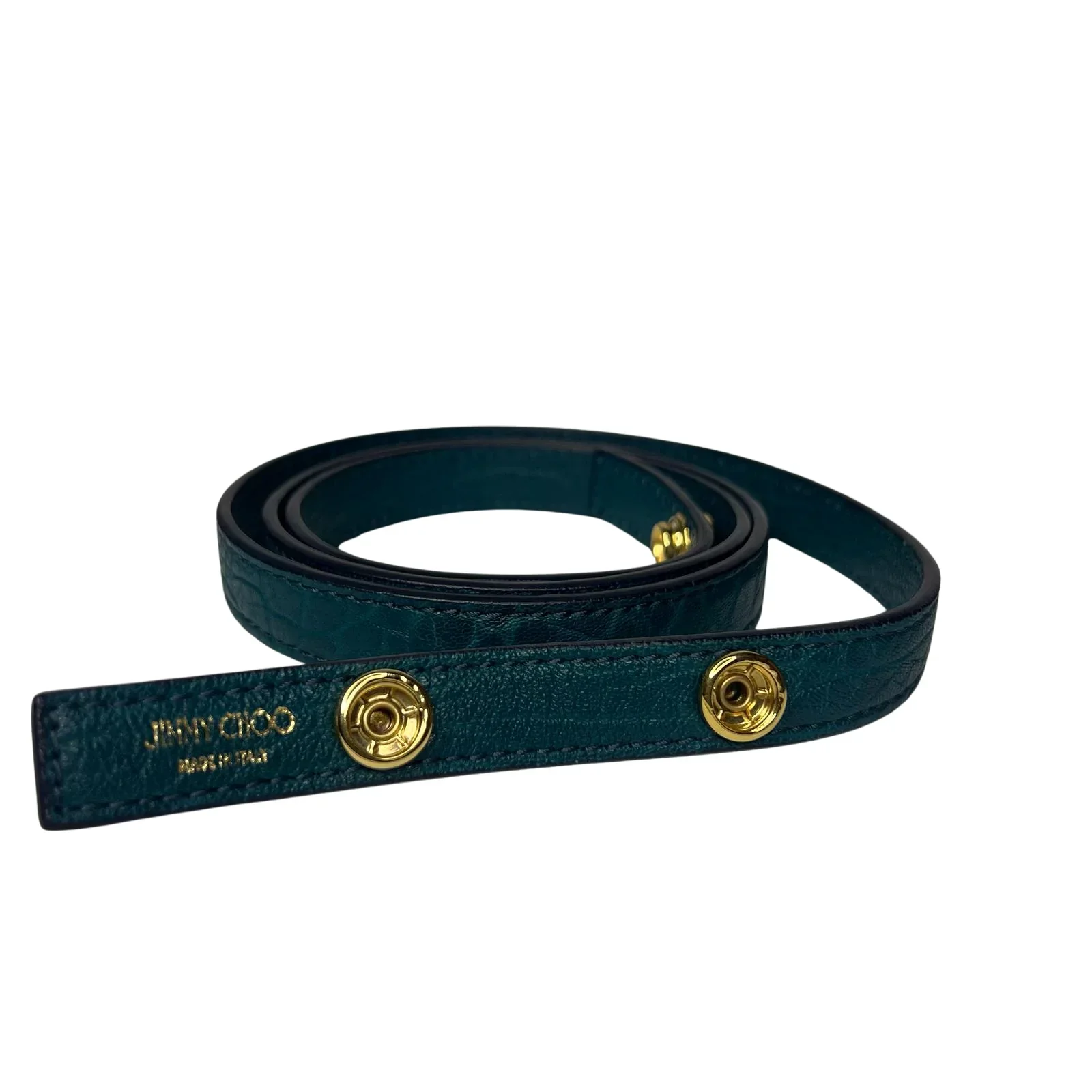 Jimmy Choo Lockett/XB Medium Bag – Teal Leather & Leopard Pony Hair - Image 6