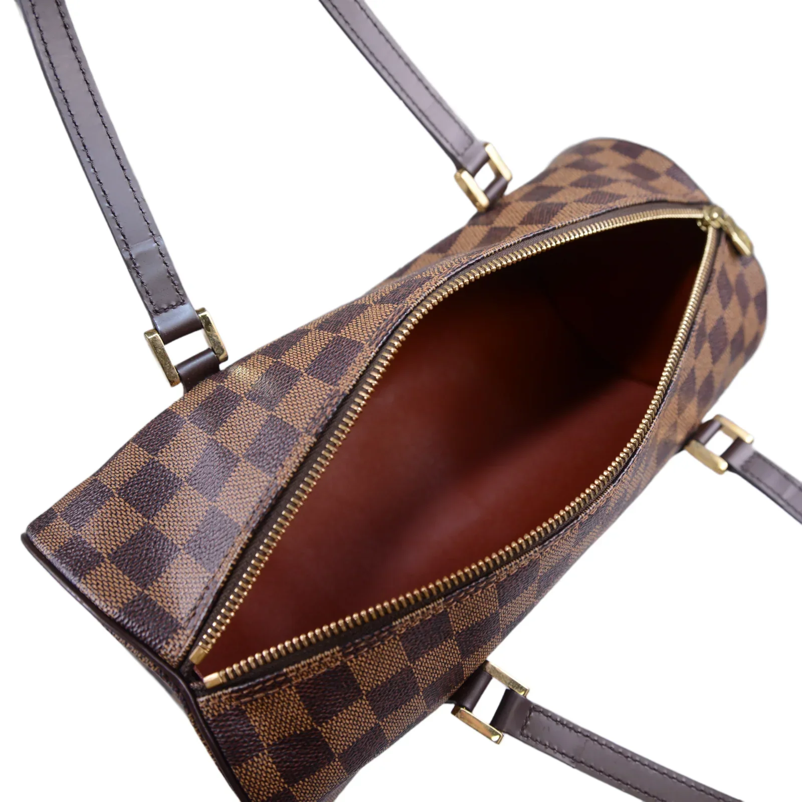 Louis Vuitton Damier Ebene Papillon 30 Monogram Bag With Pouch - Image 11