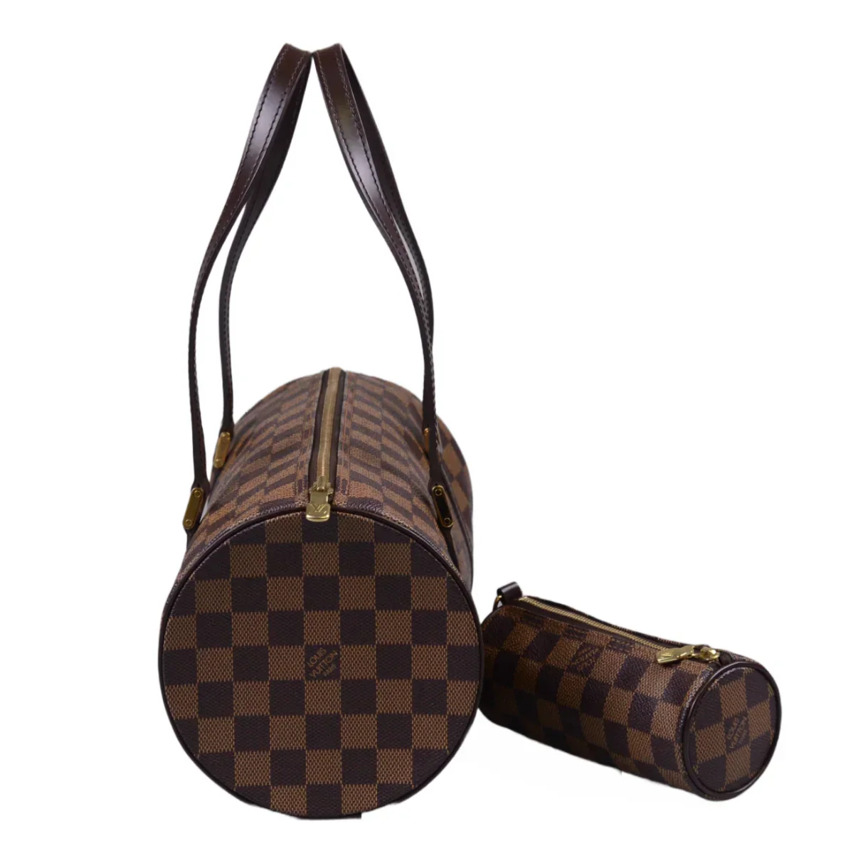 Louis Vuitton Damier Ebene Papillon 30 Monogram Bag With Pouch - Image 3