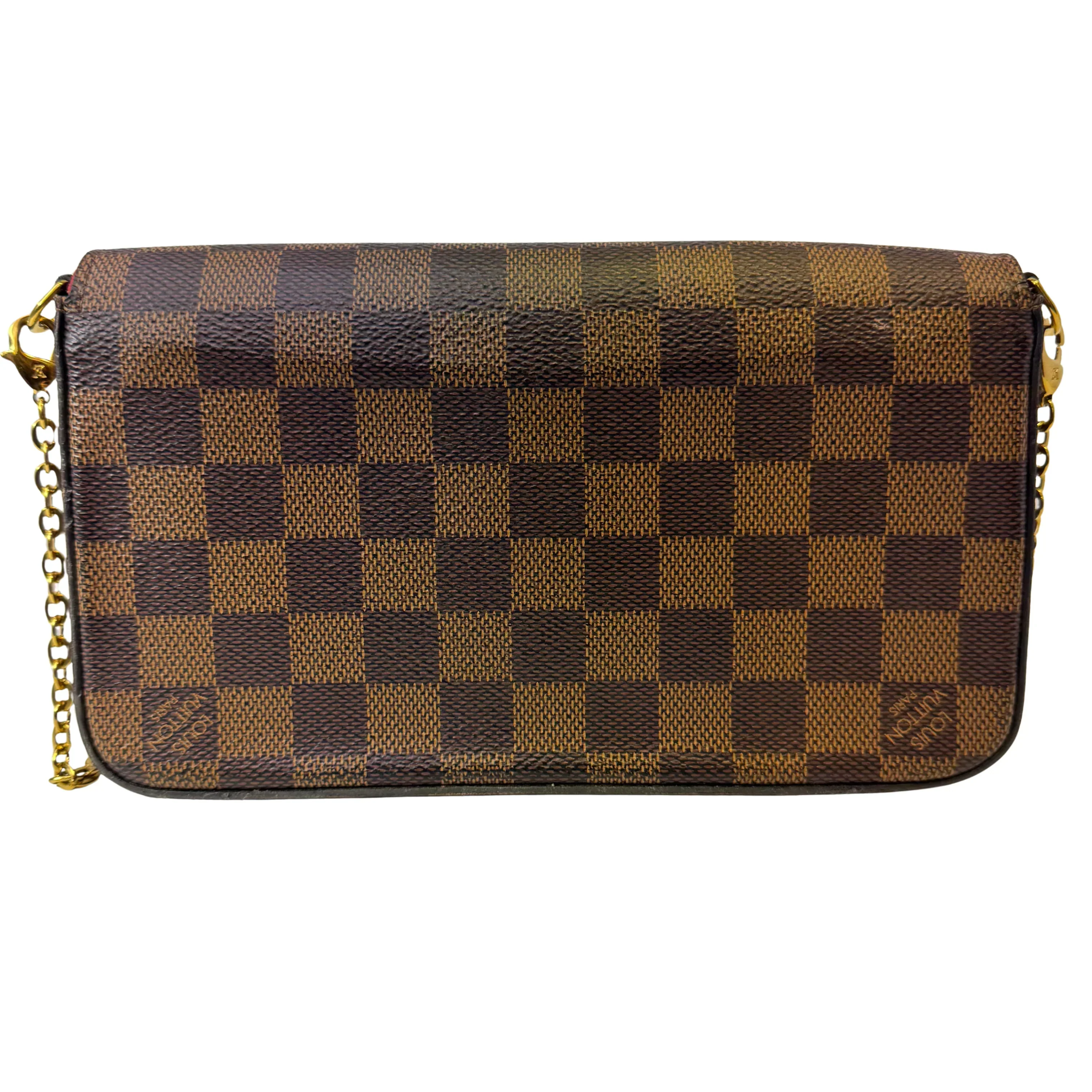 Louis Vuitton Damier Ebene Felicie Pochette Chain Wallet Bag - Image 4