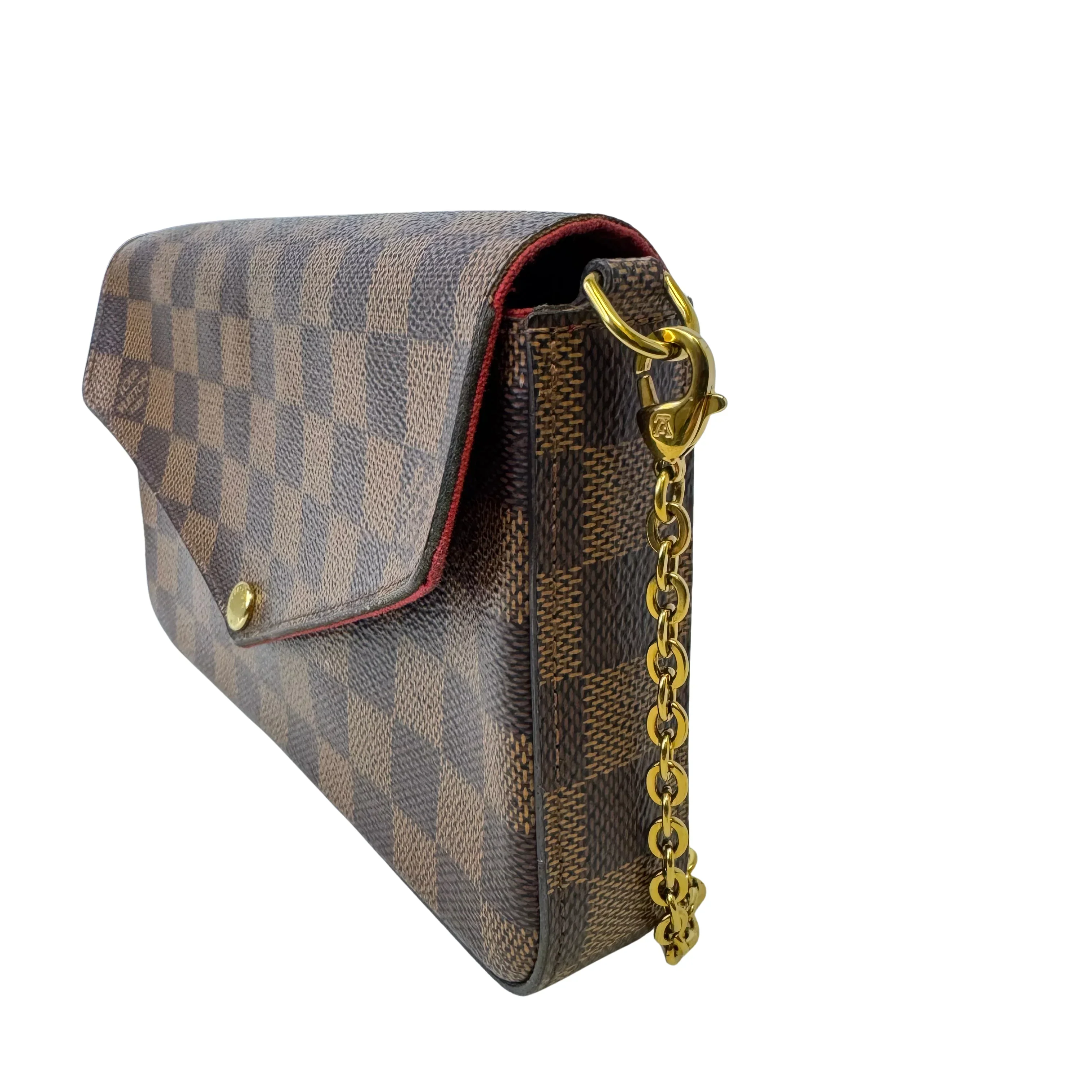 Louis Vuitton Damier Ebene Felicie Pochette Chain Wallet Bag - Image 5