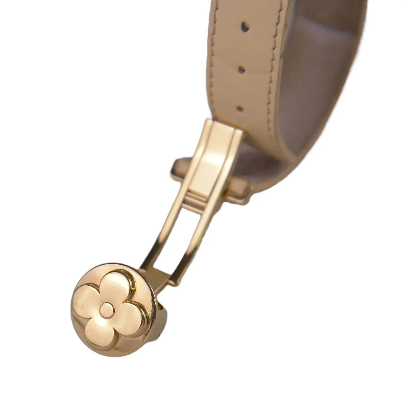 Louis Vuitton Good Luck Monogram Leather Bangle, Beige - Image 6