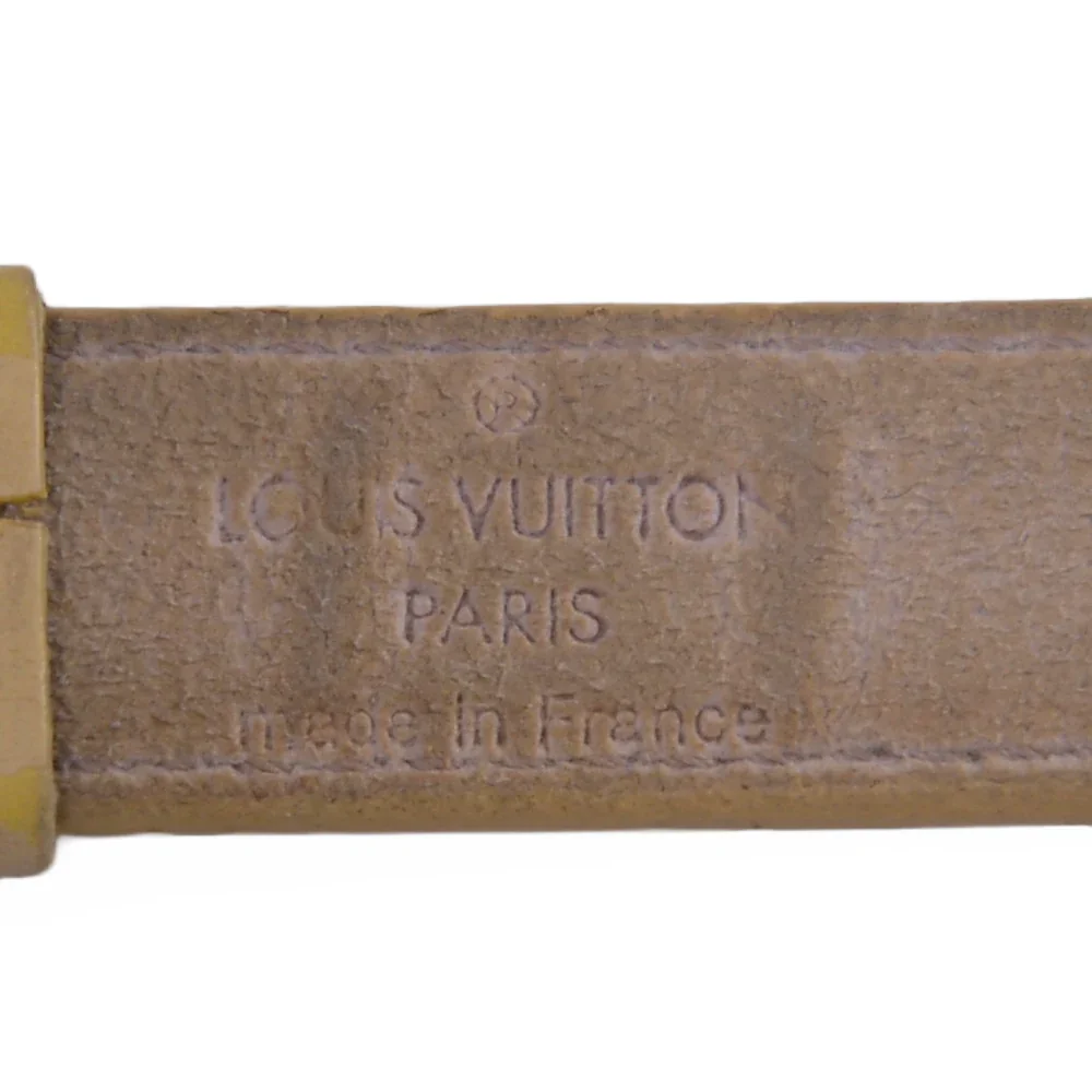 Louis Vuitton Good Luck Monogram Leather Bangle, Beige - Image 8