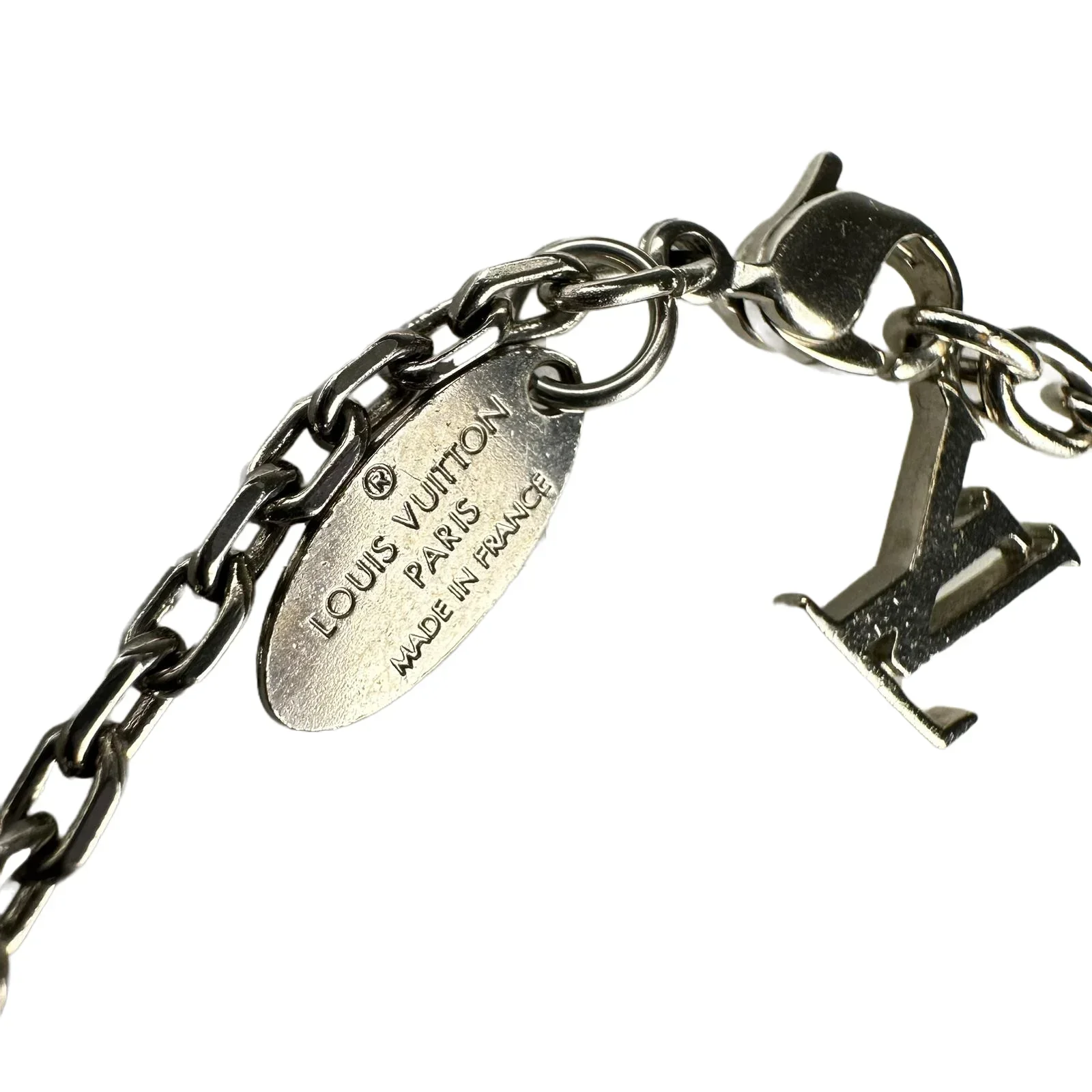 Louis Vuitton Silver Tone Gamble Crystal Bracelet - Image 3