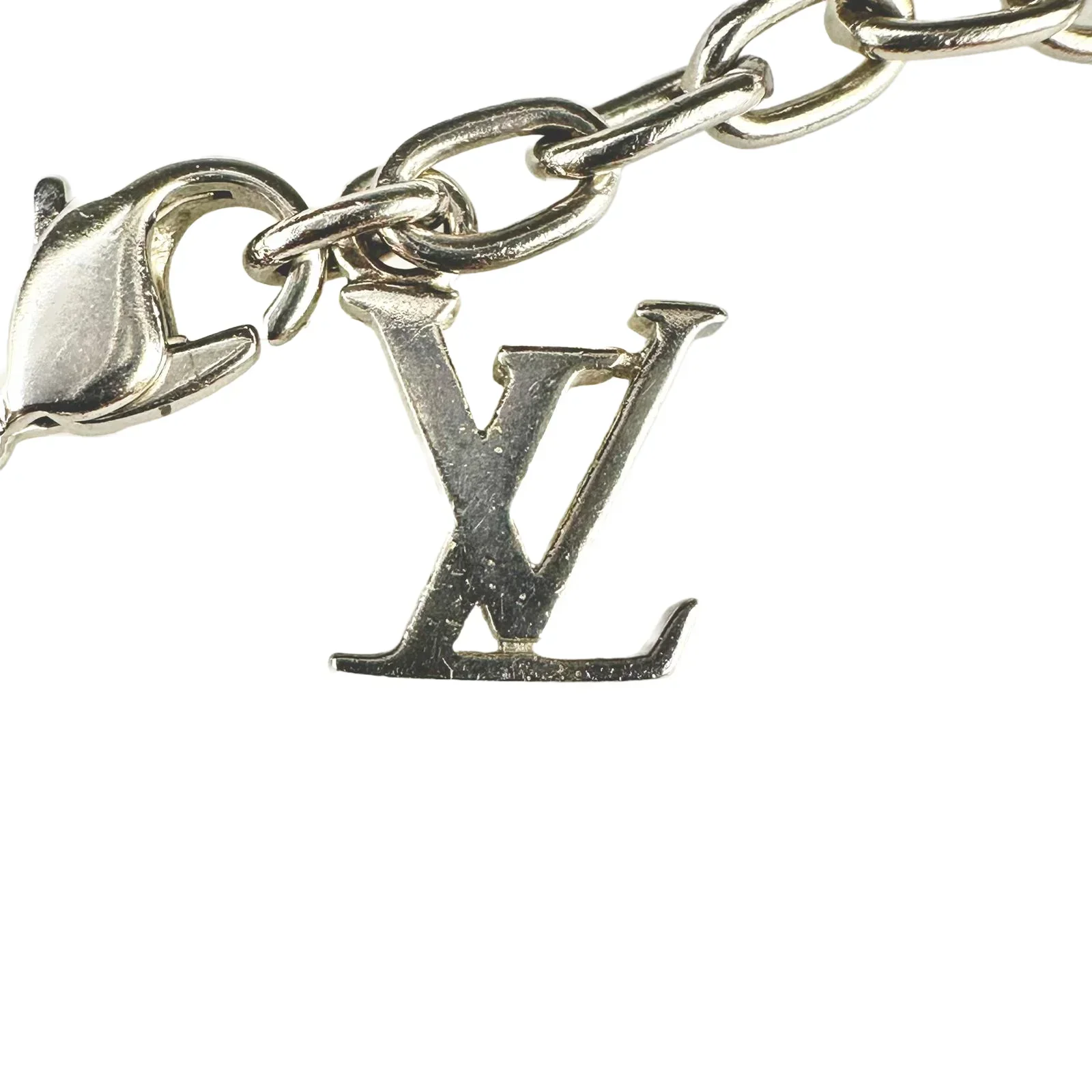 Louis Vuitton Silver Tone Gamble Crystal Bracelet - Image 6