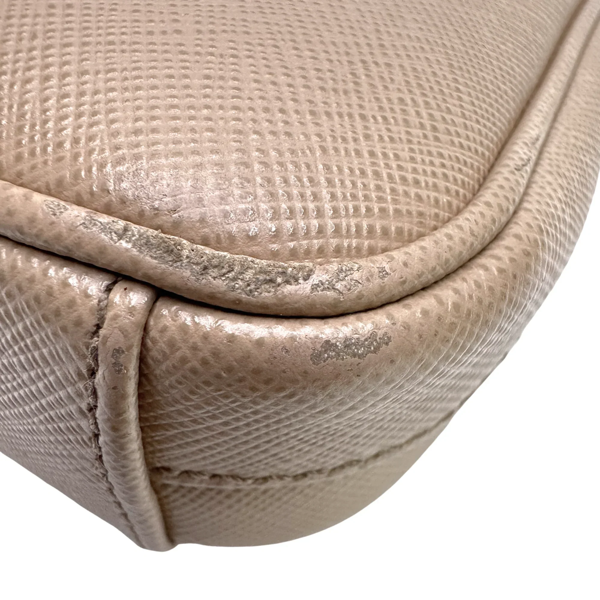 Prada Re-edition Crossbody Bag Leather Beige - Image 10