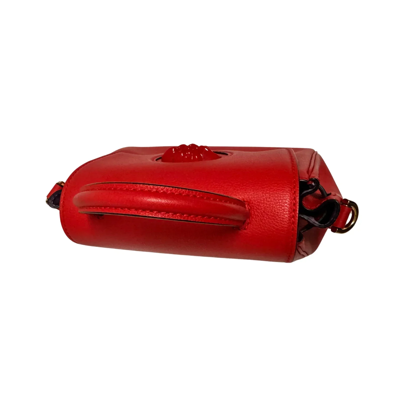 Versace La Medusa Handbag Leather Red - Image 7