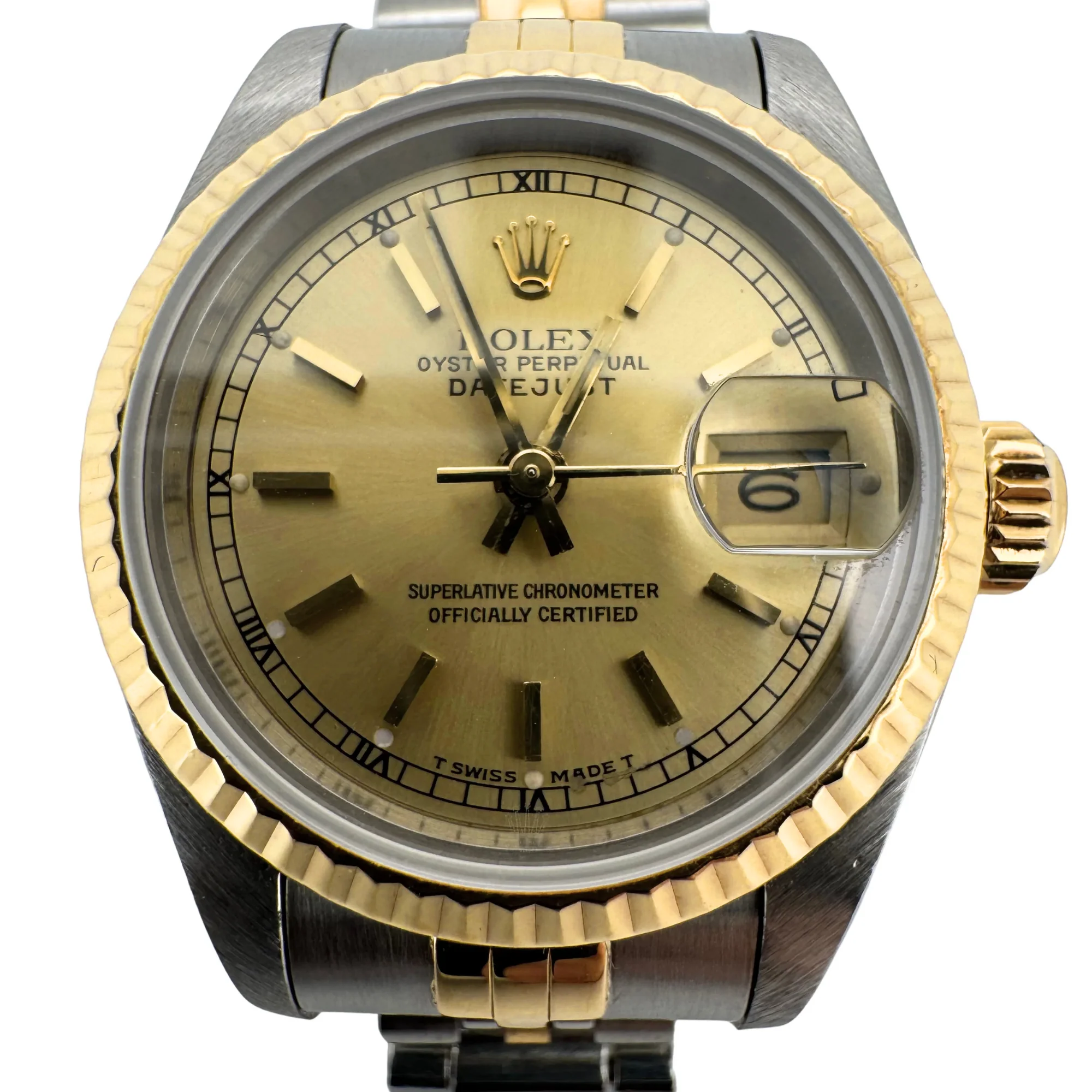Rolex Datejust 26mm 69173 Two-Tone Champagne Dial 1990 Women's Watch - Image 7