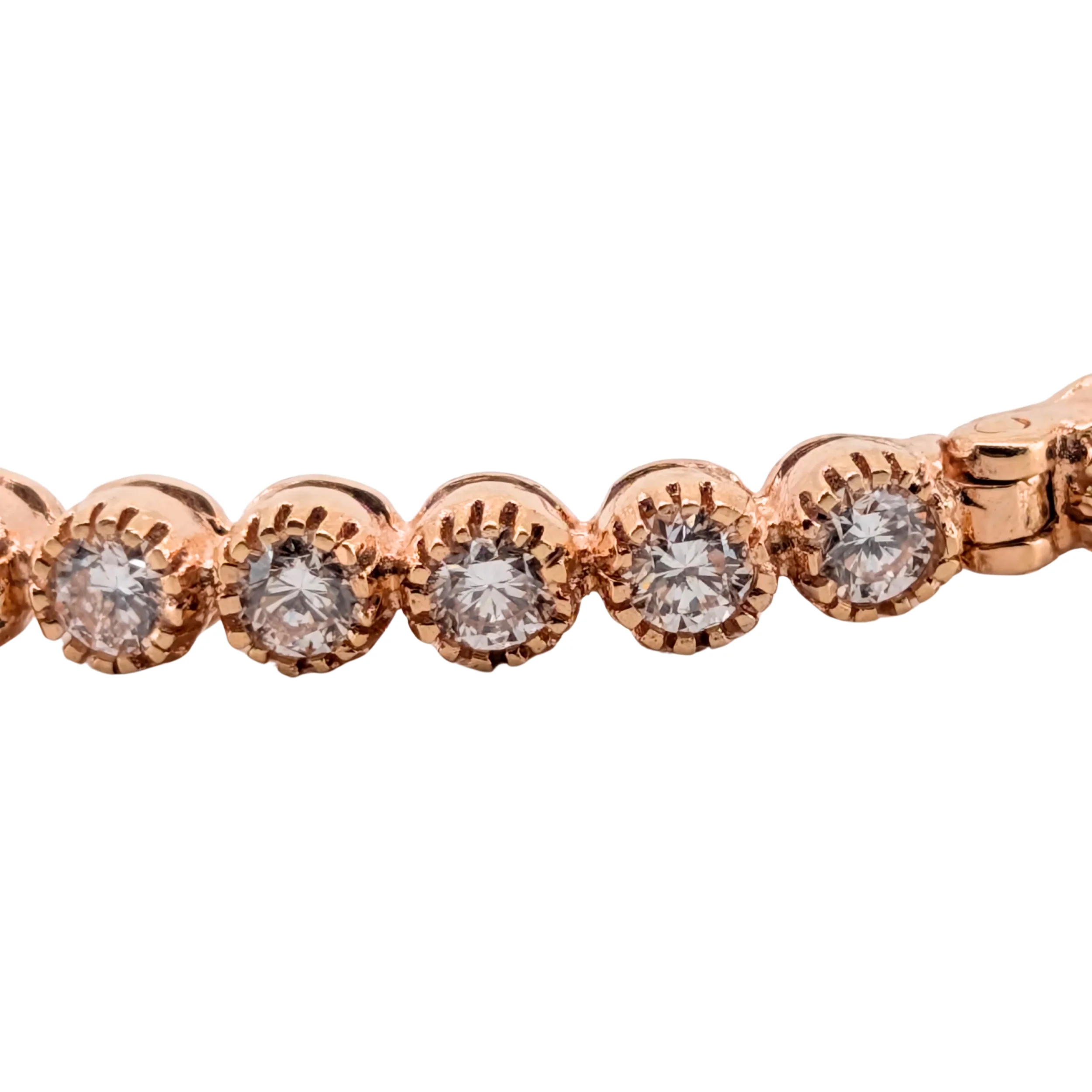 3.00Ct Natural Diamond Full Eternity Bangle In 18K Rose Gold - Image 3